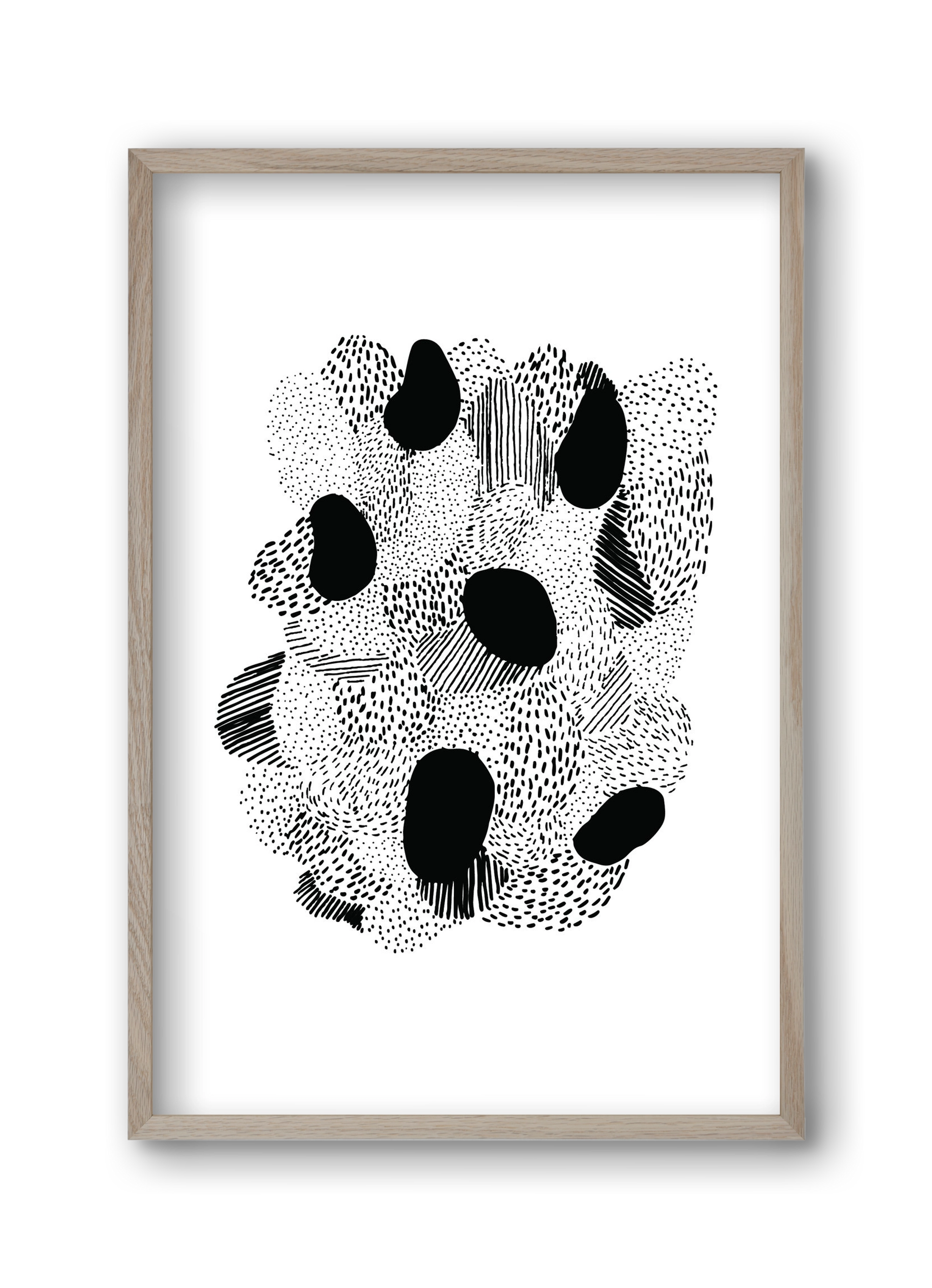 Patterns, 30x45 cm (30x45 cm), Tölgy keret