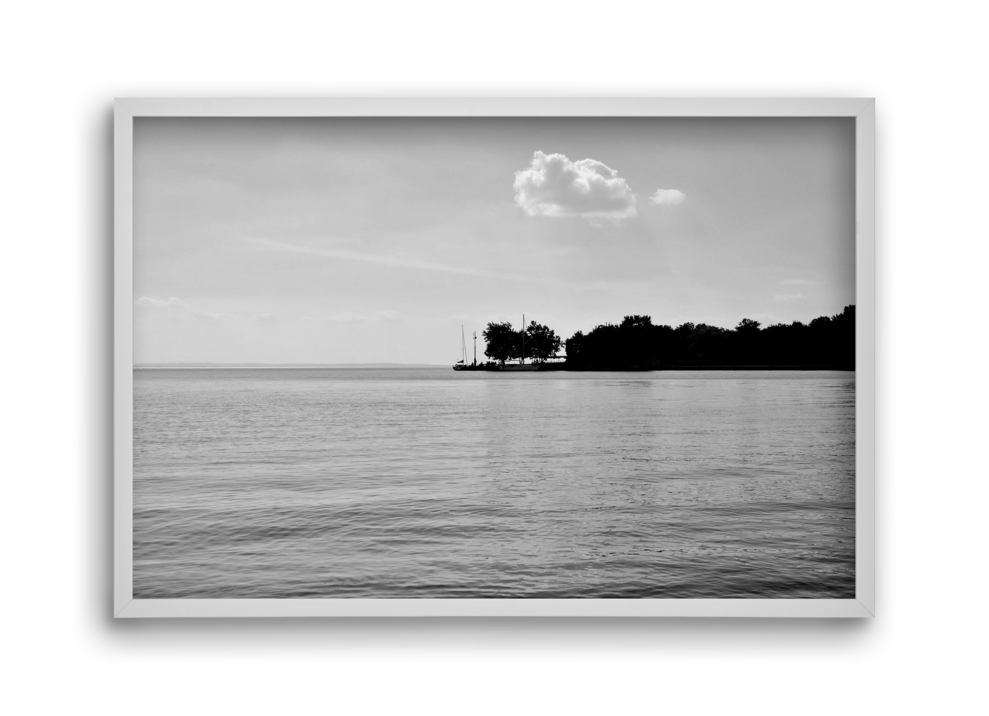 The Cloud, 45x30 cm (45x30 cm), Fehér keret