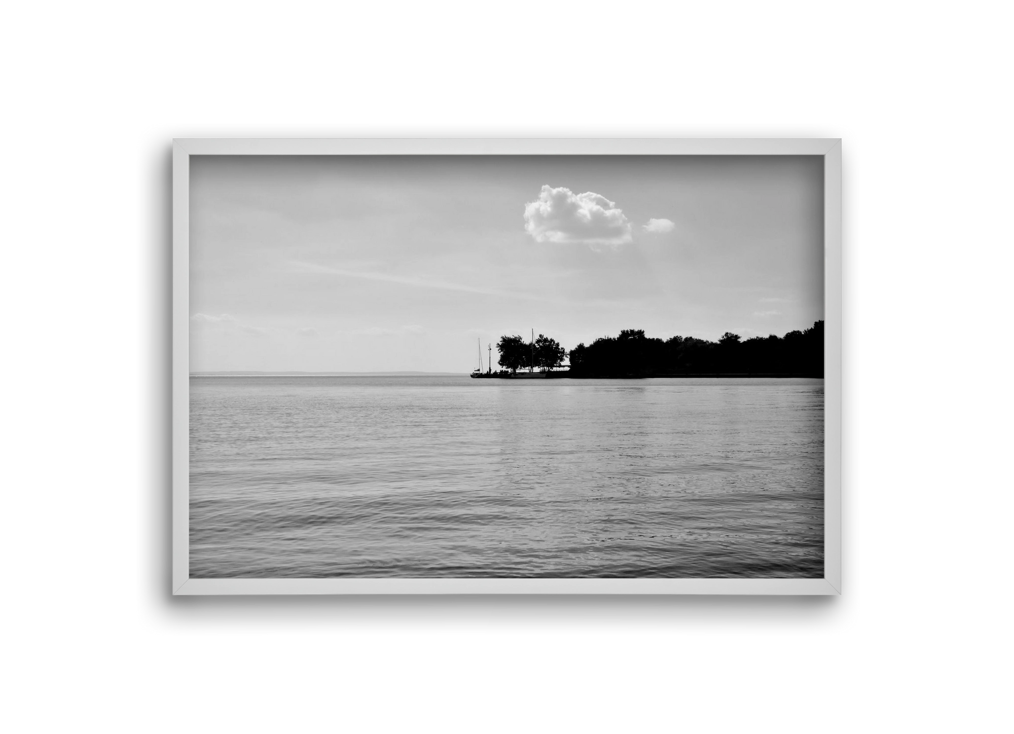 The Cloud, 30x20 cm (30x20 cm), Fehér keret