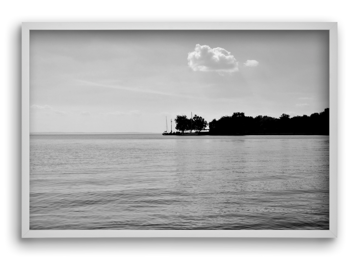 The Cloud, 60x40 cm (60x40 cm), Fehér keret