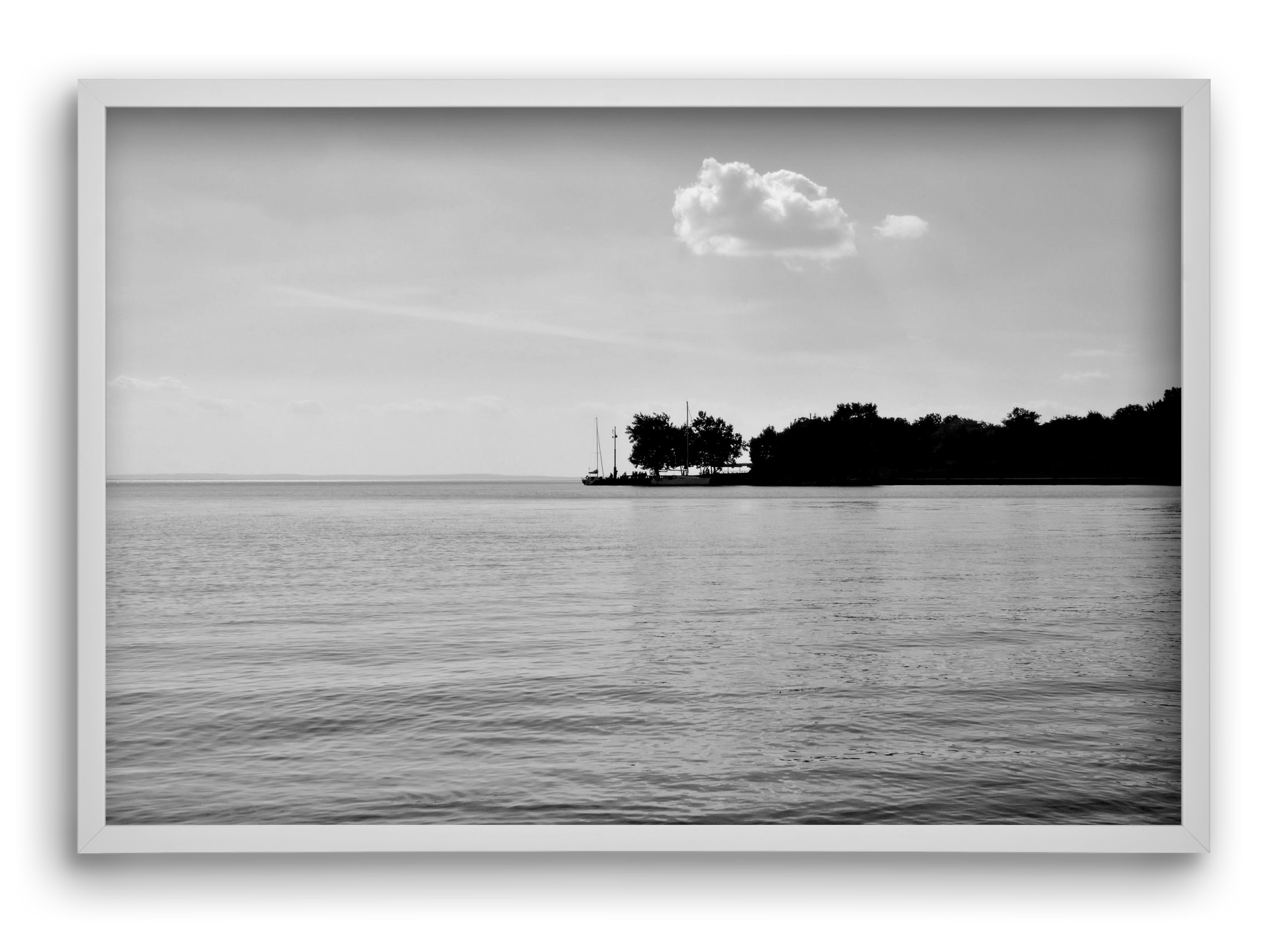 The Cloud, 60x40 cm (60x40 cm), Fehér keret