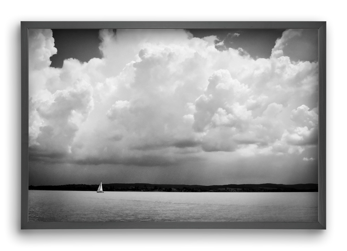 Lake Storm, 60x40 cm (60x40 cm), Fekete keret