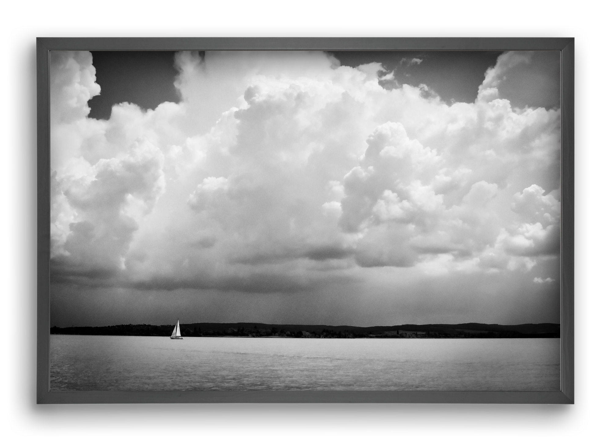 Lake Storm, 60x40 cm (60x40 cm), Fekete keret