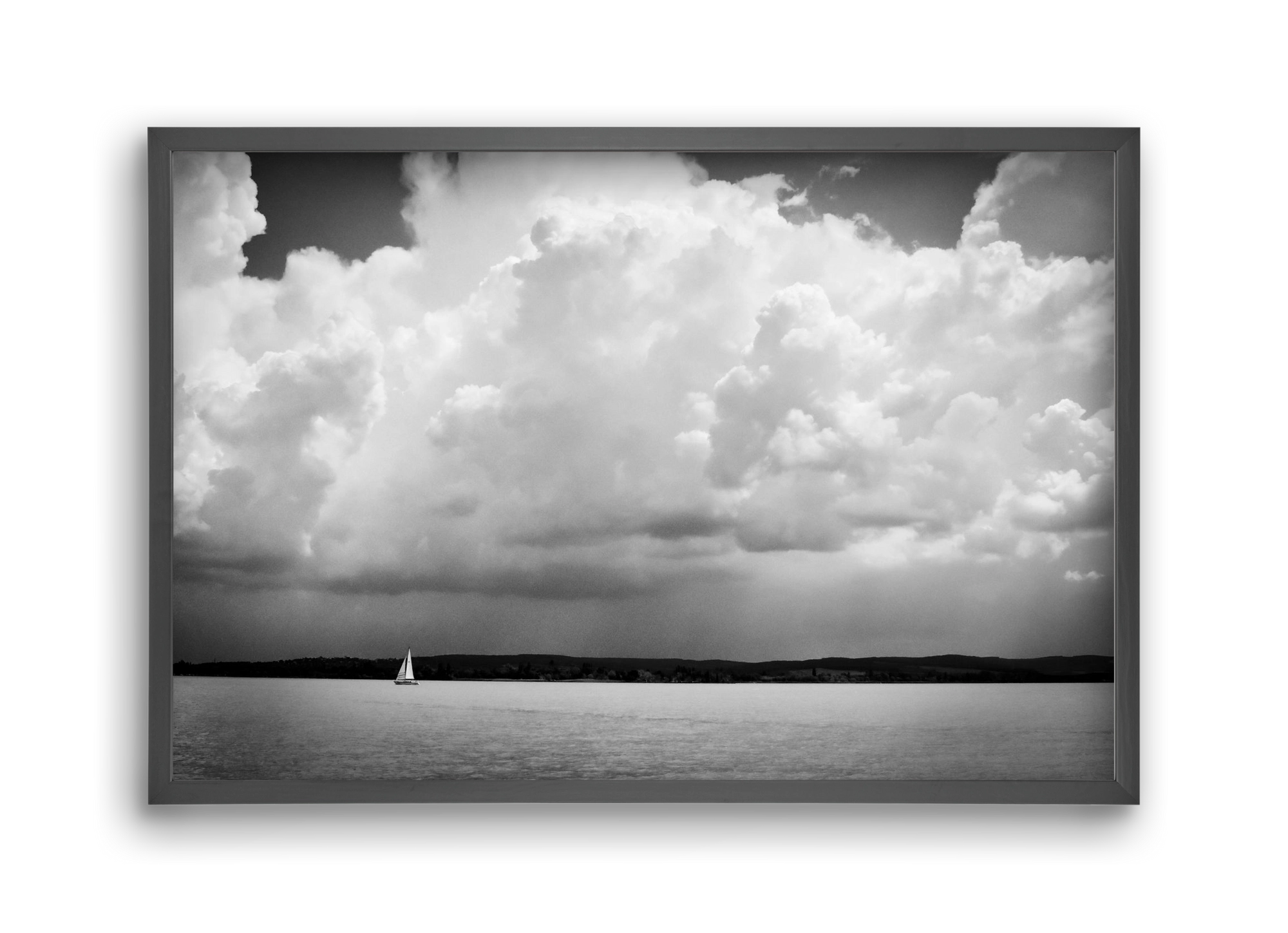 Lake Storm, 45x30 cm (45x30 cm), Fekete keret