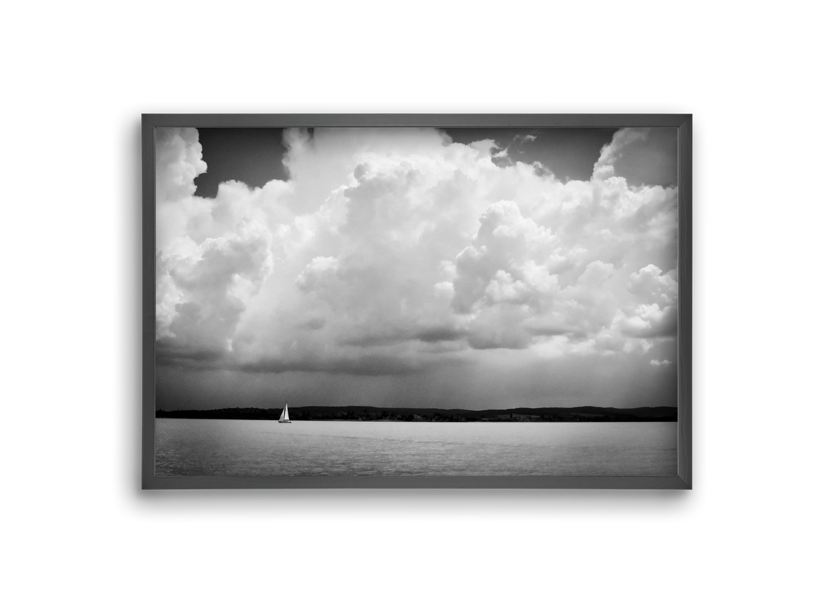 Lake Storm, 30x20 cm (30x20 cm), Fekete keret