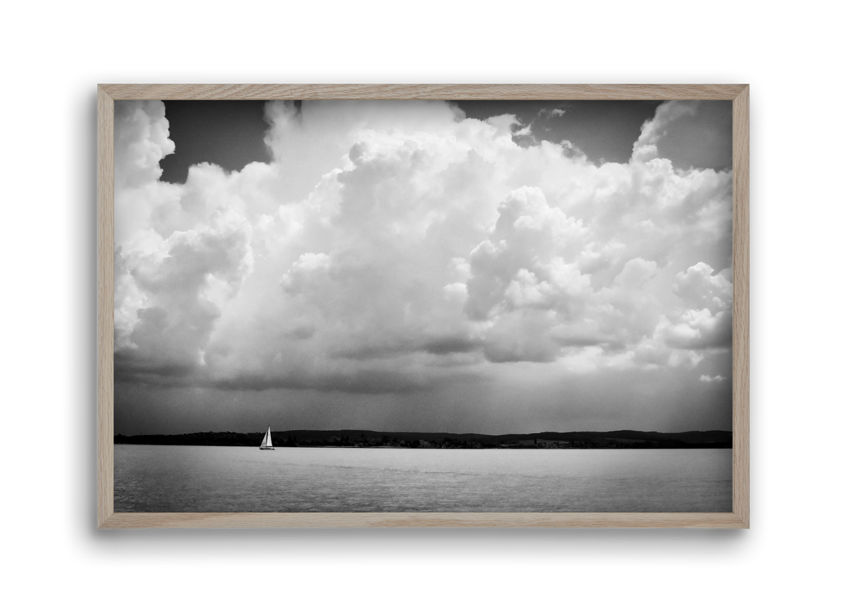 Lake Storm, 45x30 cm (45x30 cm), Tölgy keret