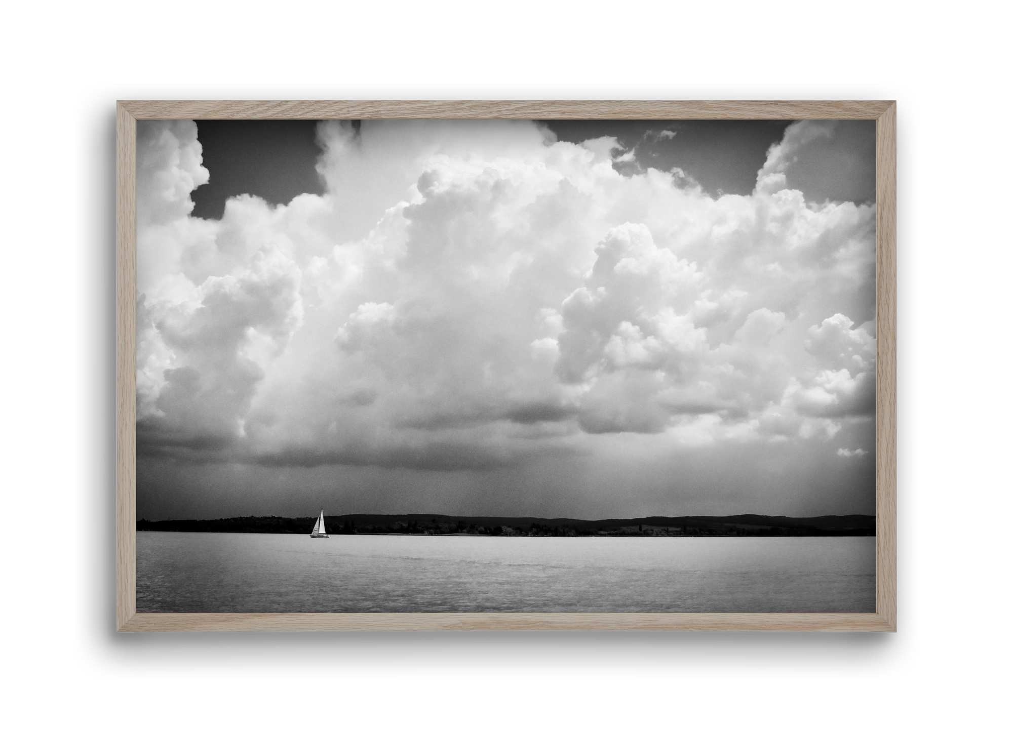 Lake Storm, 45x30 cm (45x30 cm), Tölgy keret