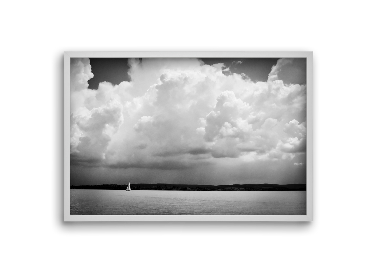 Lake Storm, 30x20 cm (30x20 cm), Fehér keret