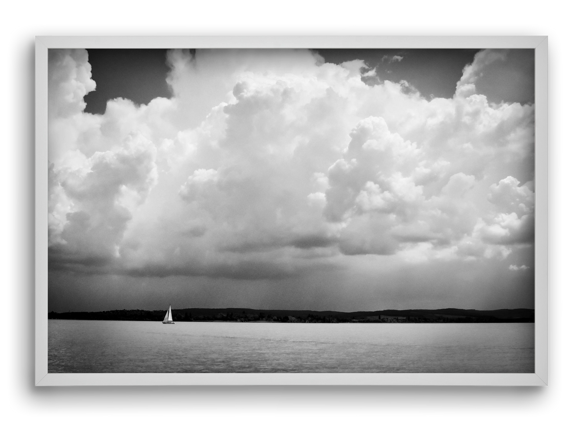 Lake Storm, 60x40 cm (60x40 cm), Fehér keret