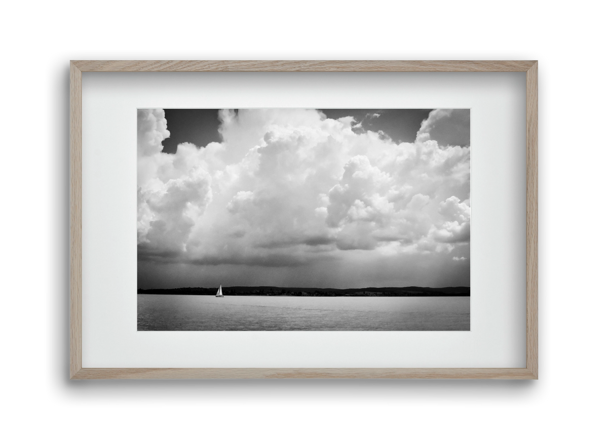 Lake Storm, 45x30 cm (30x20 cm), Tölgy keret, paszpartuval