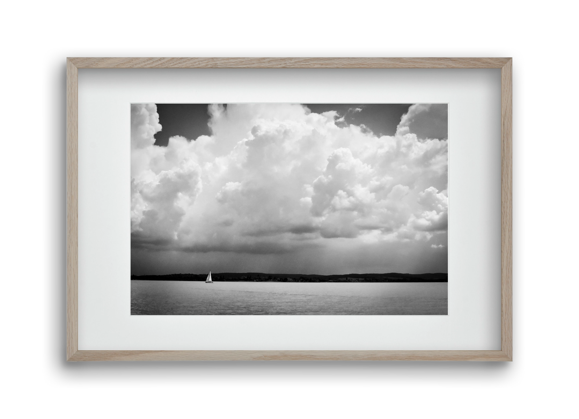 Lake Storm, 45x30 cm (30x20 cm), Tölgy keret, paszpartuval