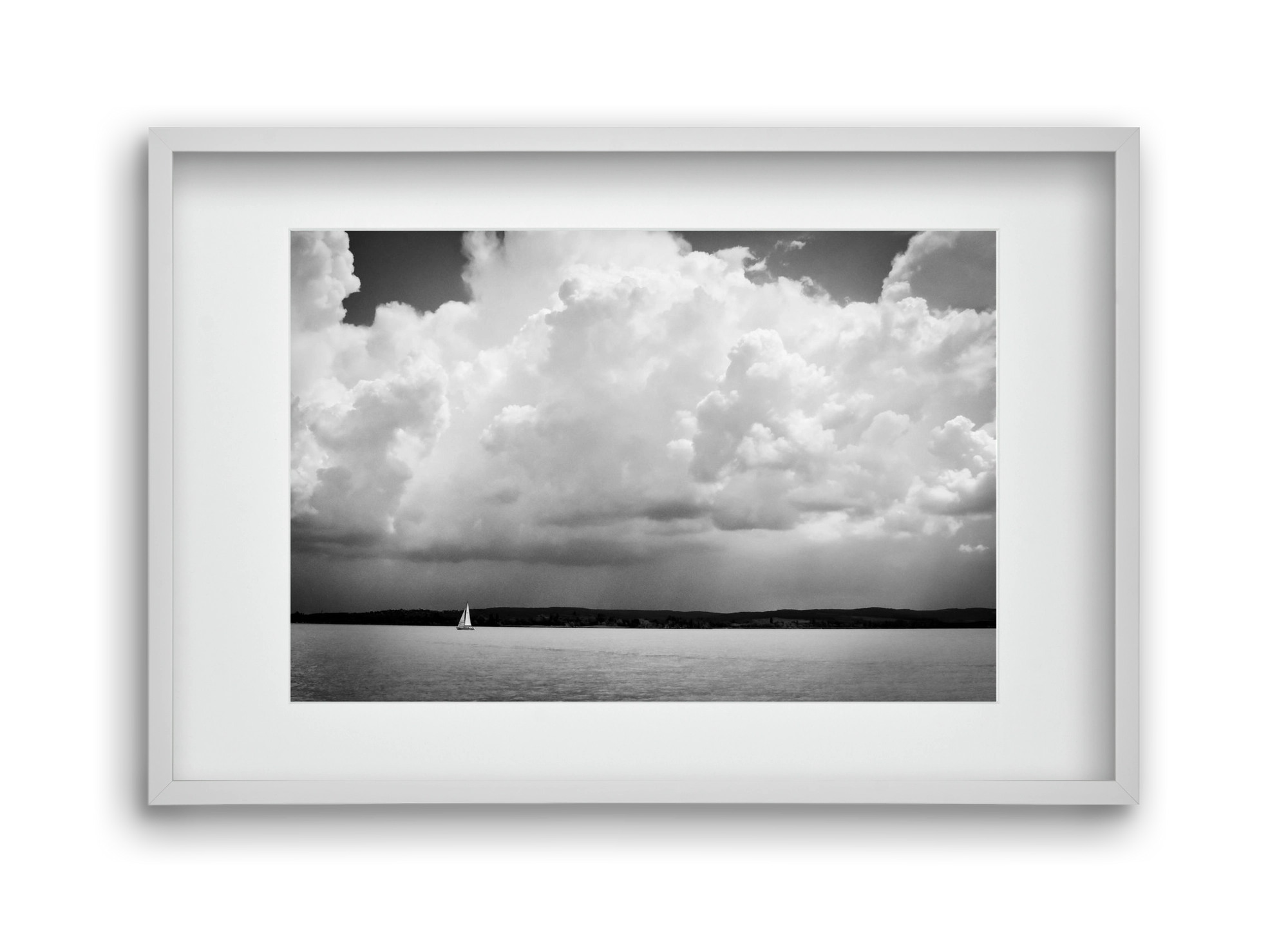 Lake Storm, 45x30 cm (30x20 cm), Fehér keret, paszpartuval