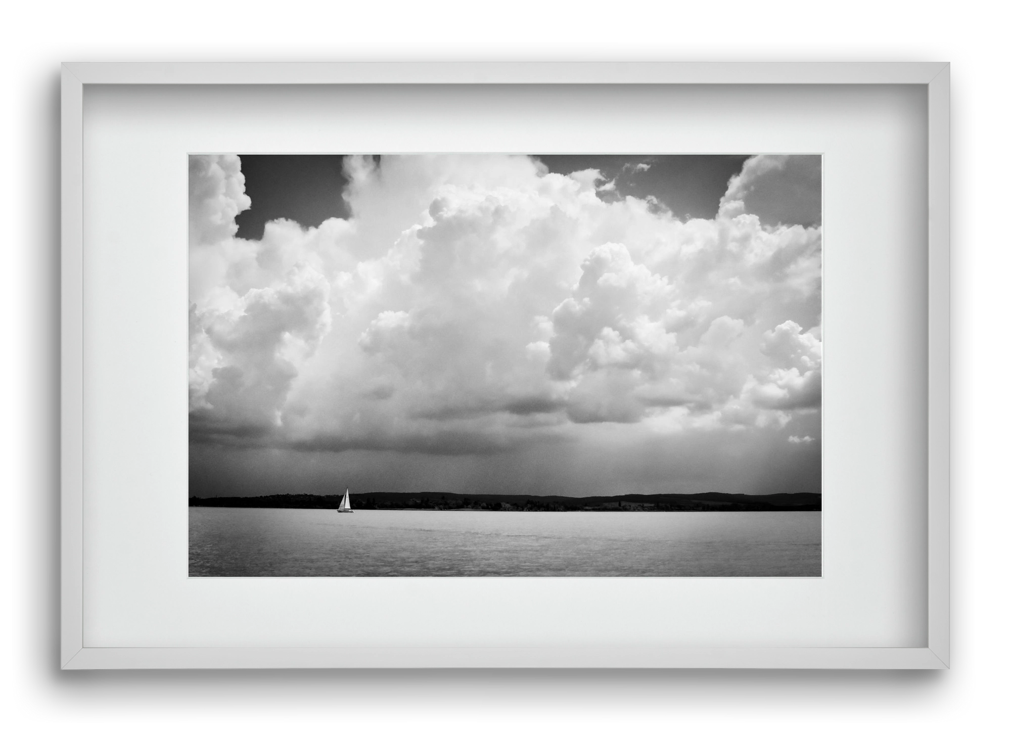 Lake Storm, 60x40 cm (45x30 cm), Fehér keret, paszpartuval
