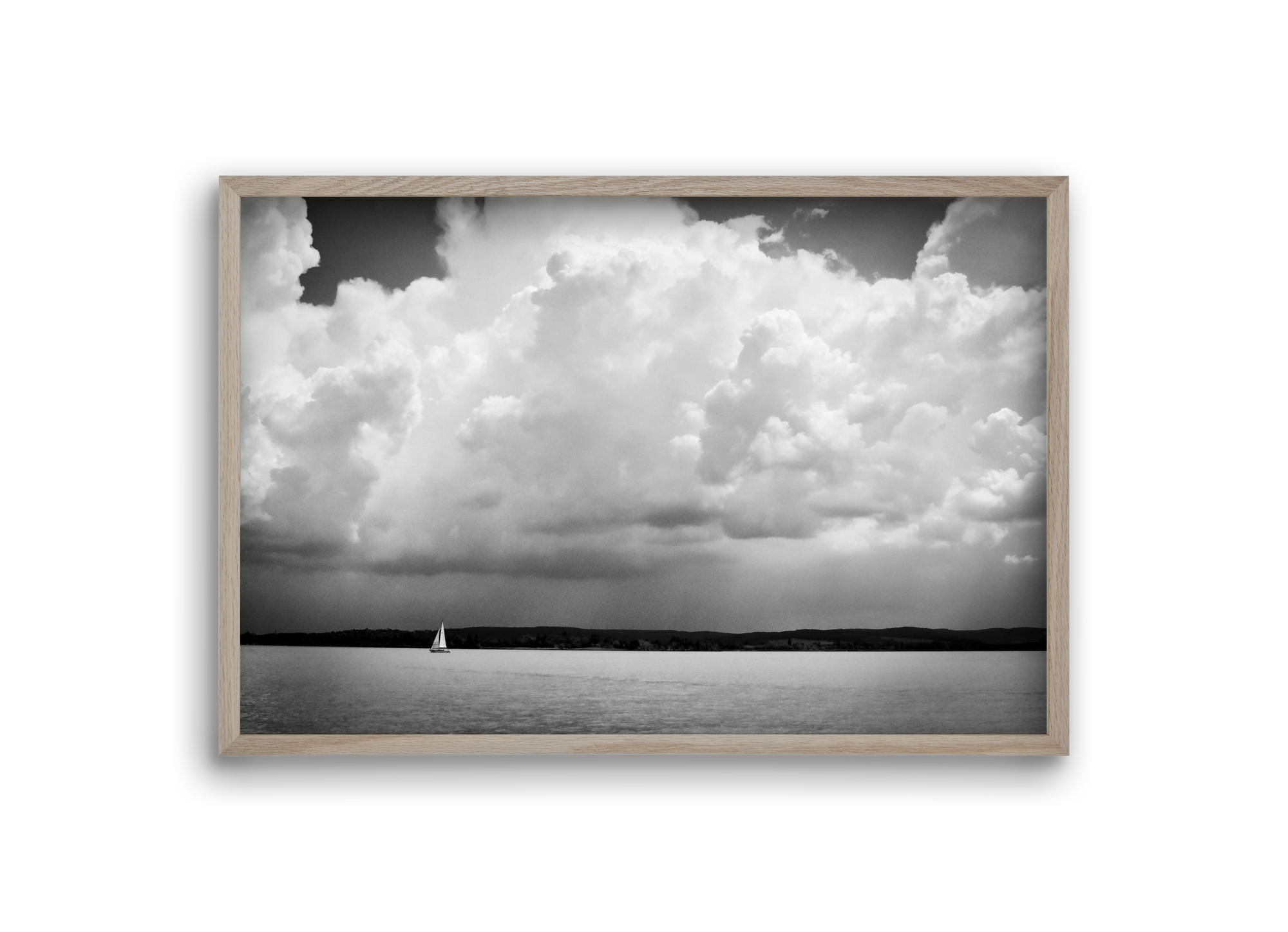 Lake Storm, 30x20 cm (30x20 cm), Tölgy keret