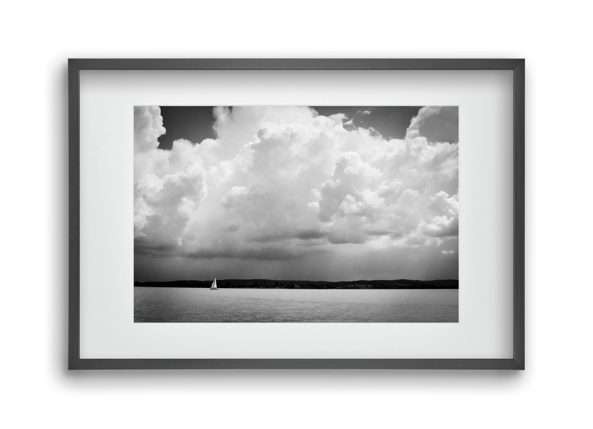 Lake Storm, 45x30 cm (30x20 cm), Fekete keret, paszpartuval
