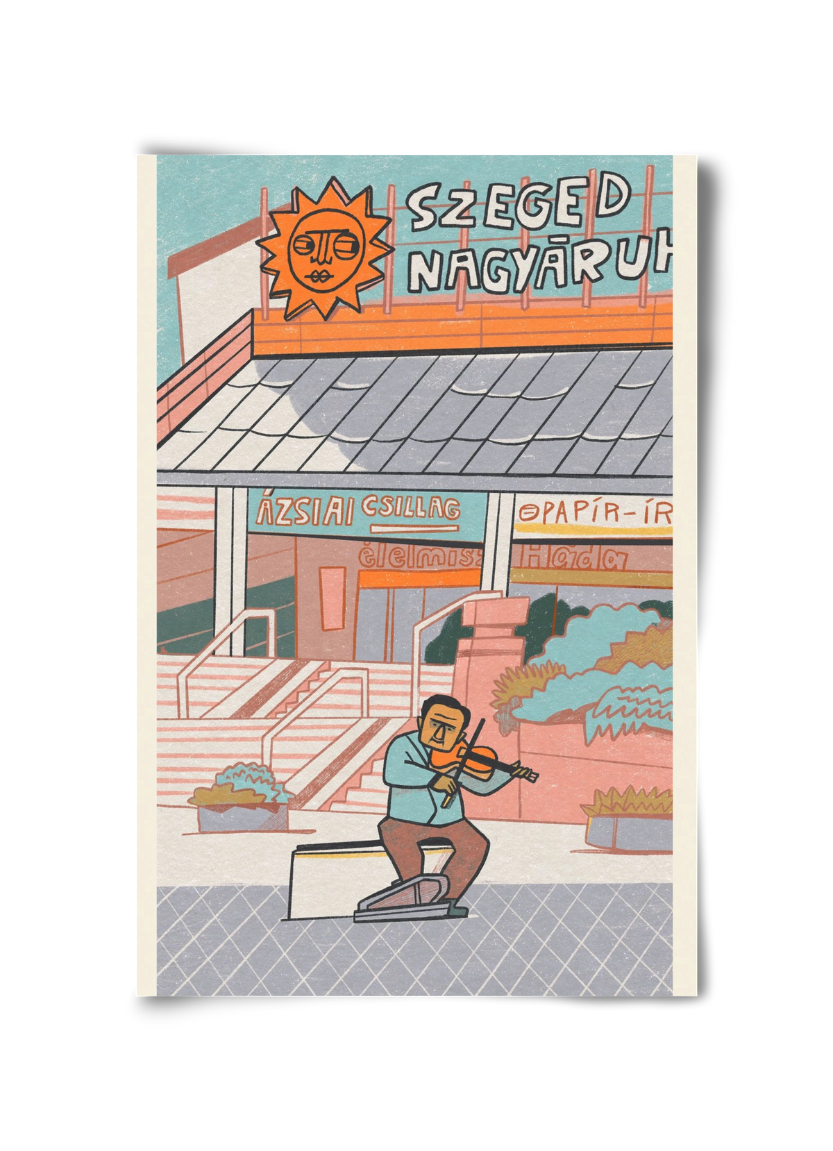 Szeged, 30x45 cm, Keret nélkül