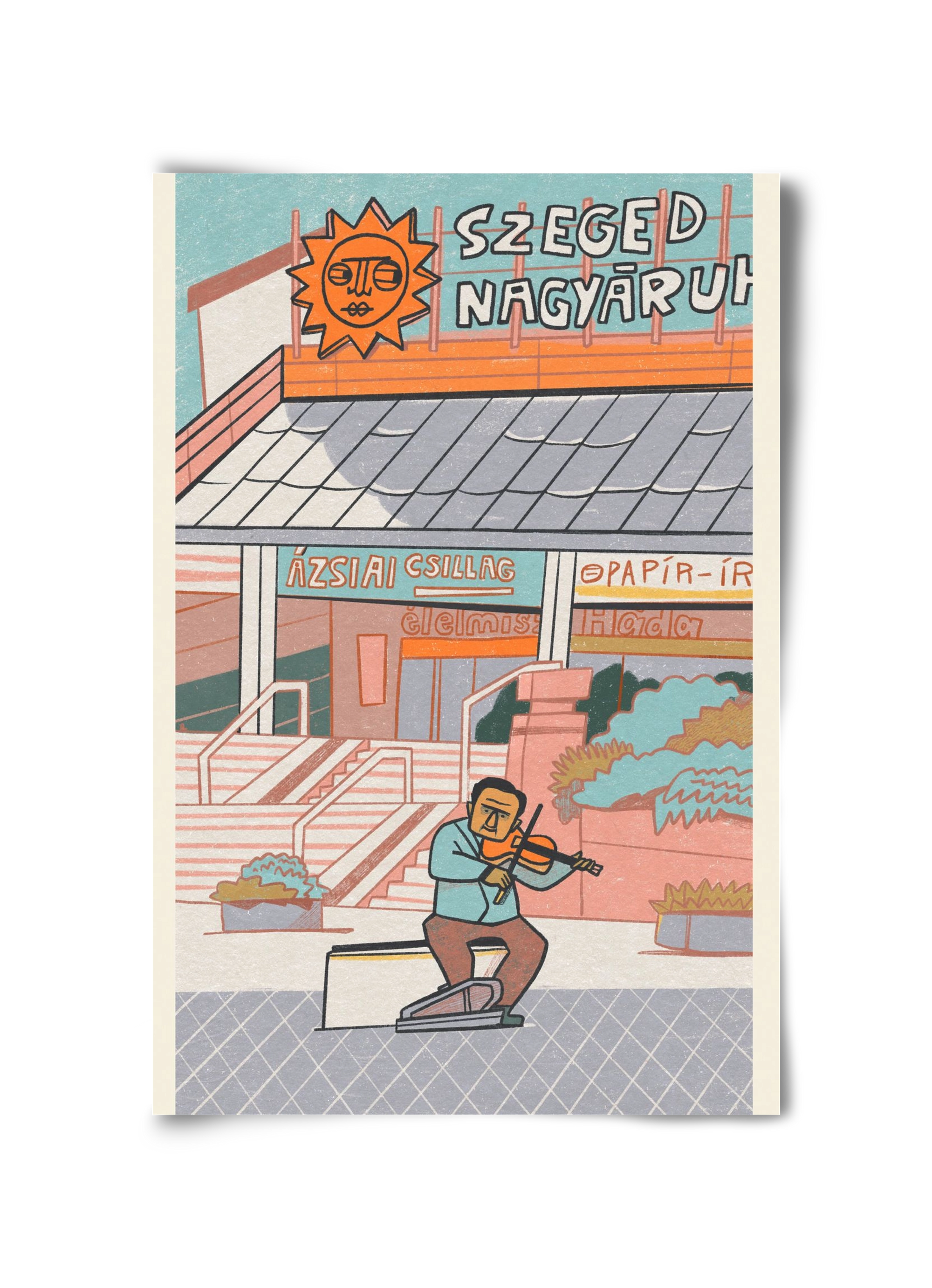 Szeged, 30x45 cm, Keret nélkül