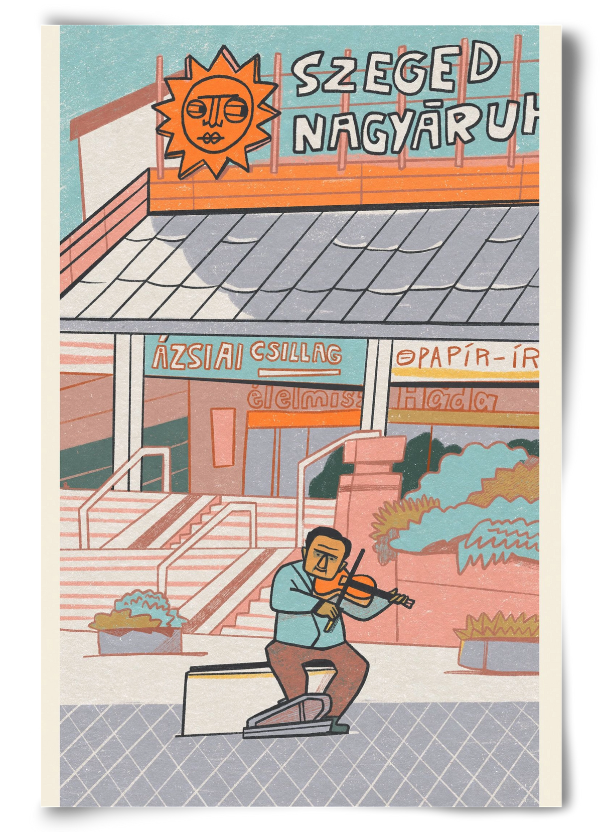 Szeged, 60x90 cm, Keret nélkül