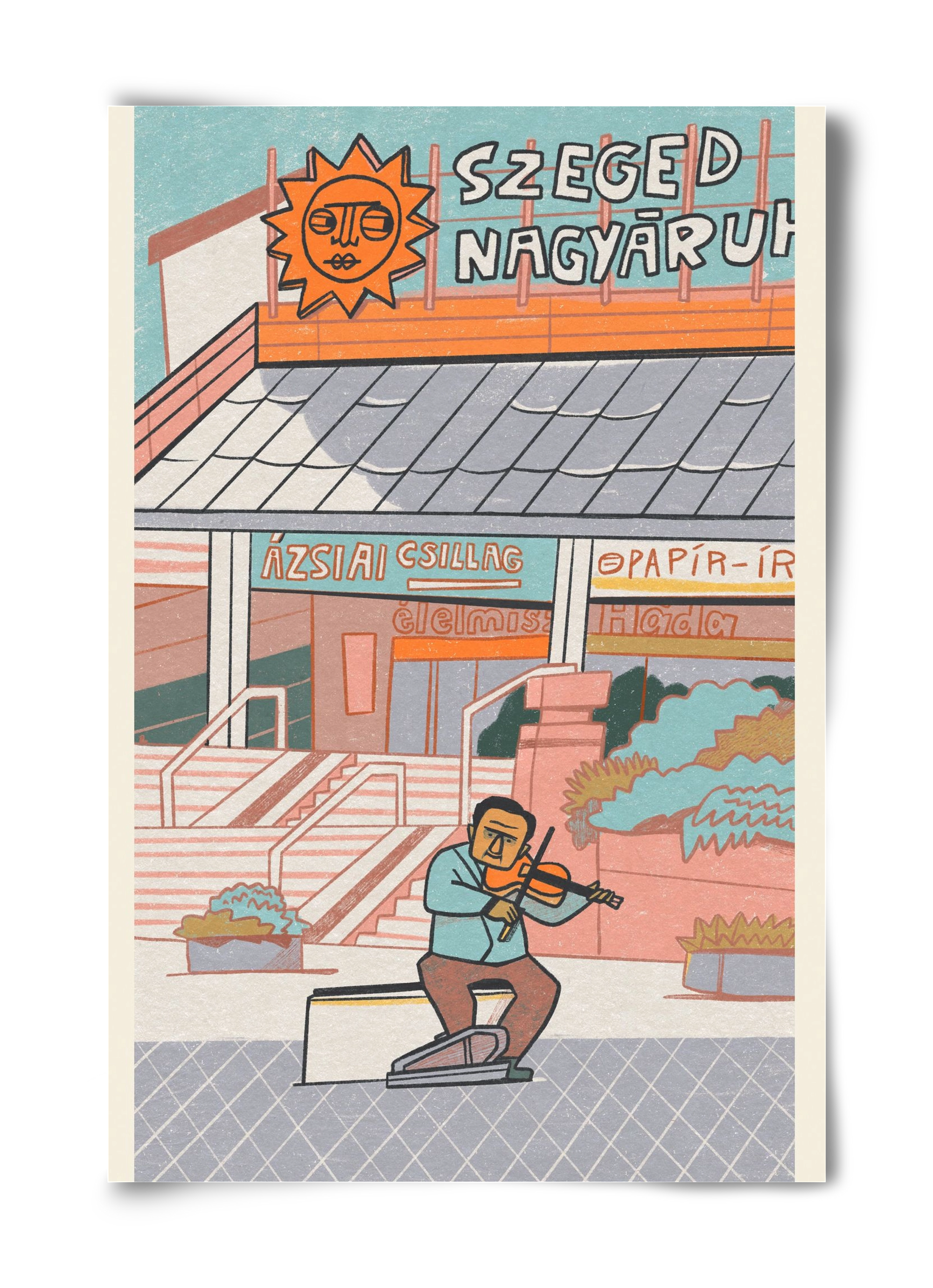 Szeged, 40x60 cm, Keret nélkül