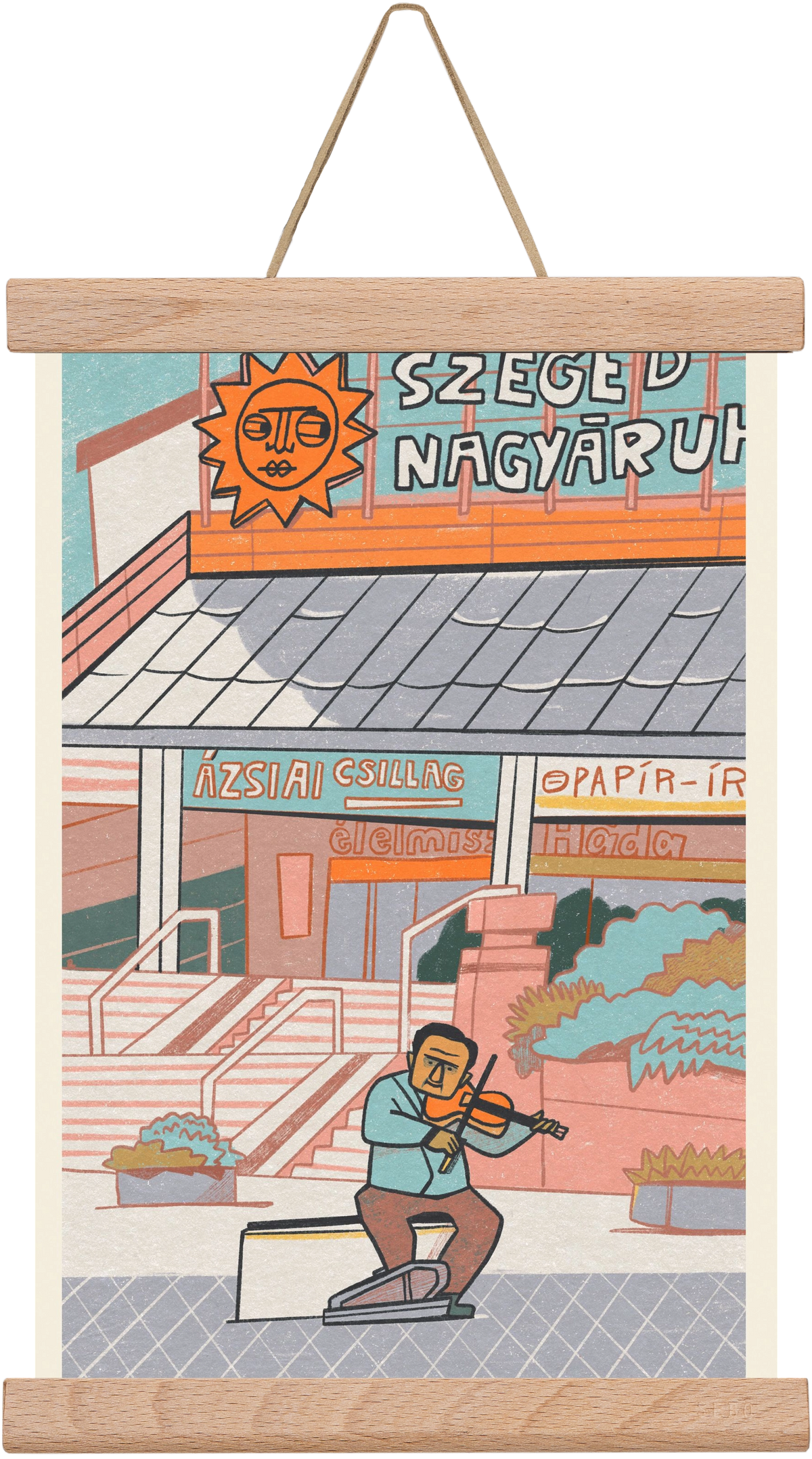 Szeged, 20x30 cm (20x30 cm), Tölgy akasztó