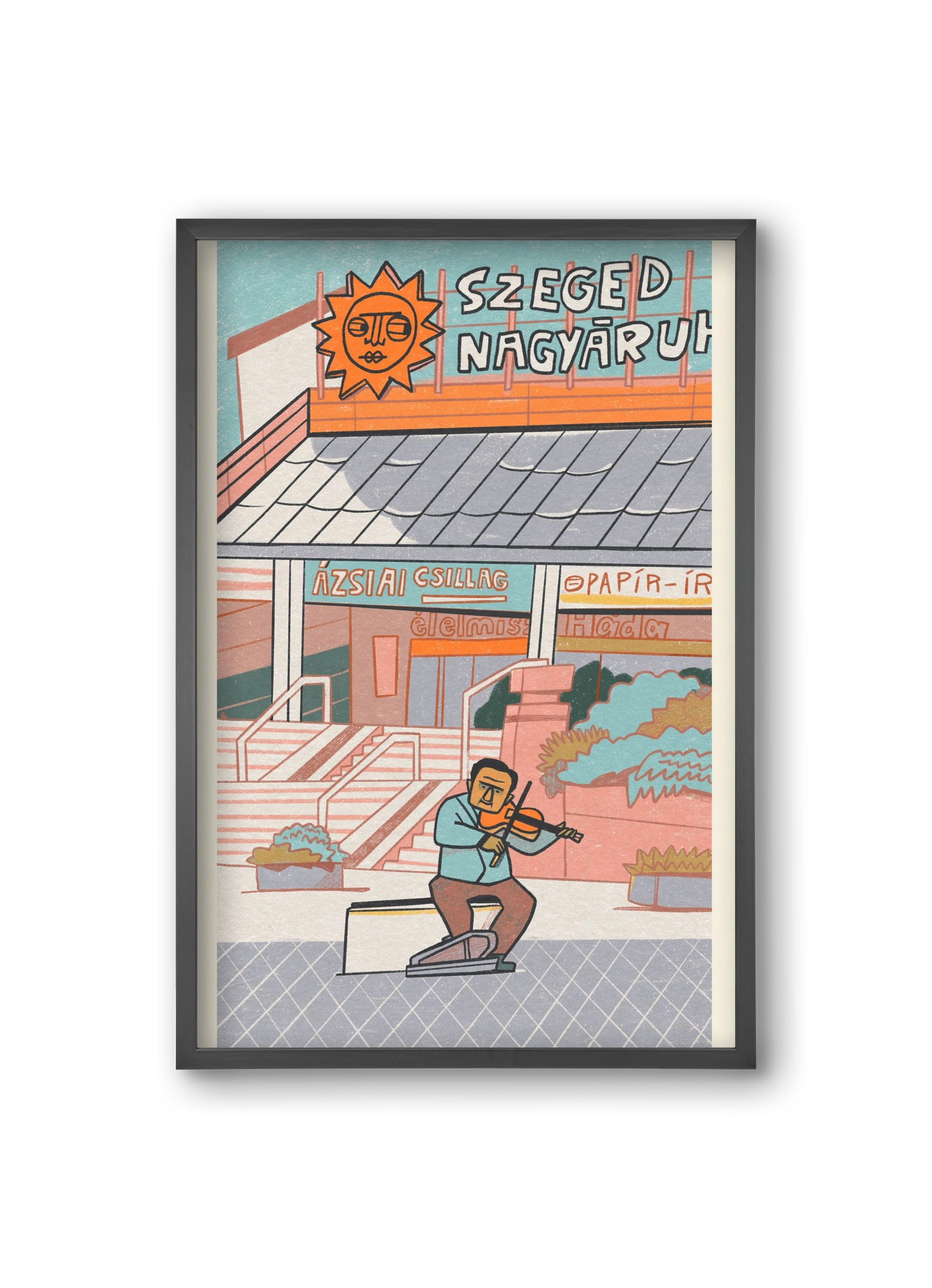 Szeged, 20x30 cm (20x30 cm), Fekete keret