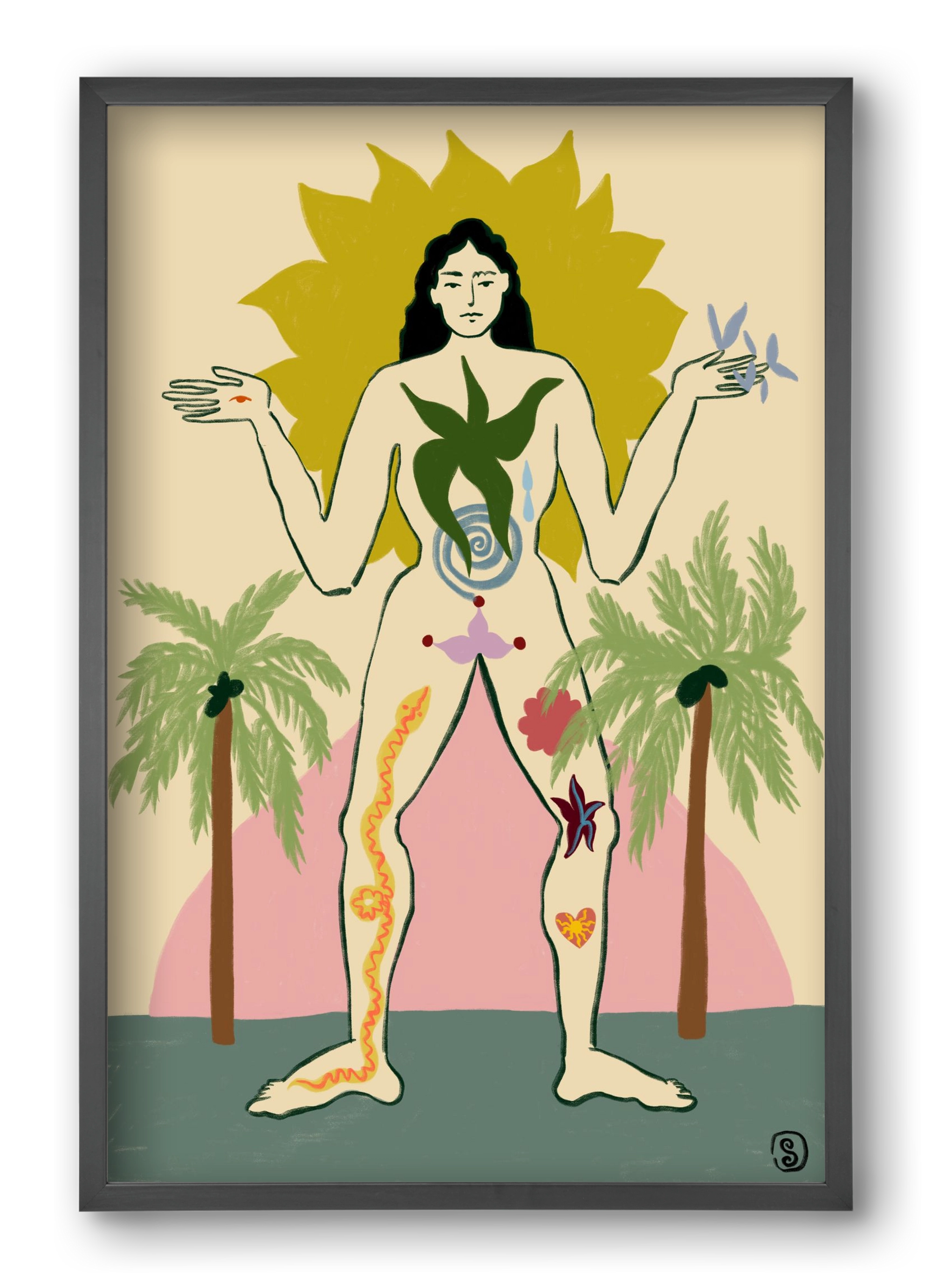 MOTHER, 40x60 cm (40x60 cm), Fekete keret