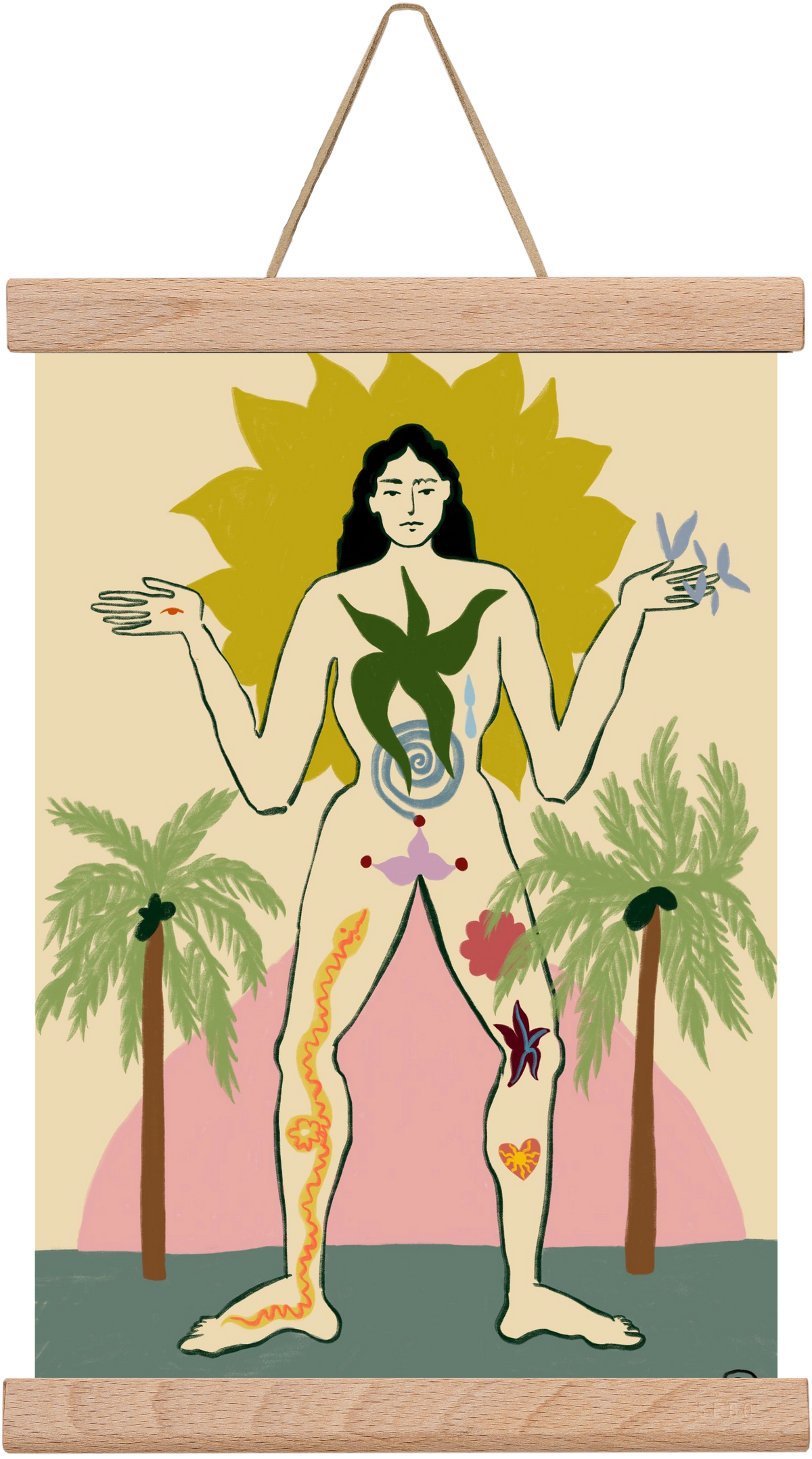 MOTHER, 20x30 cm (20x30 cm), Tölgy akasztó