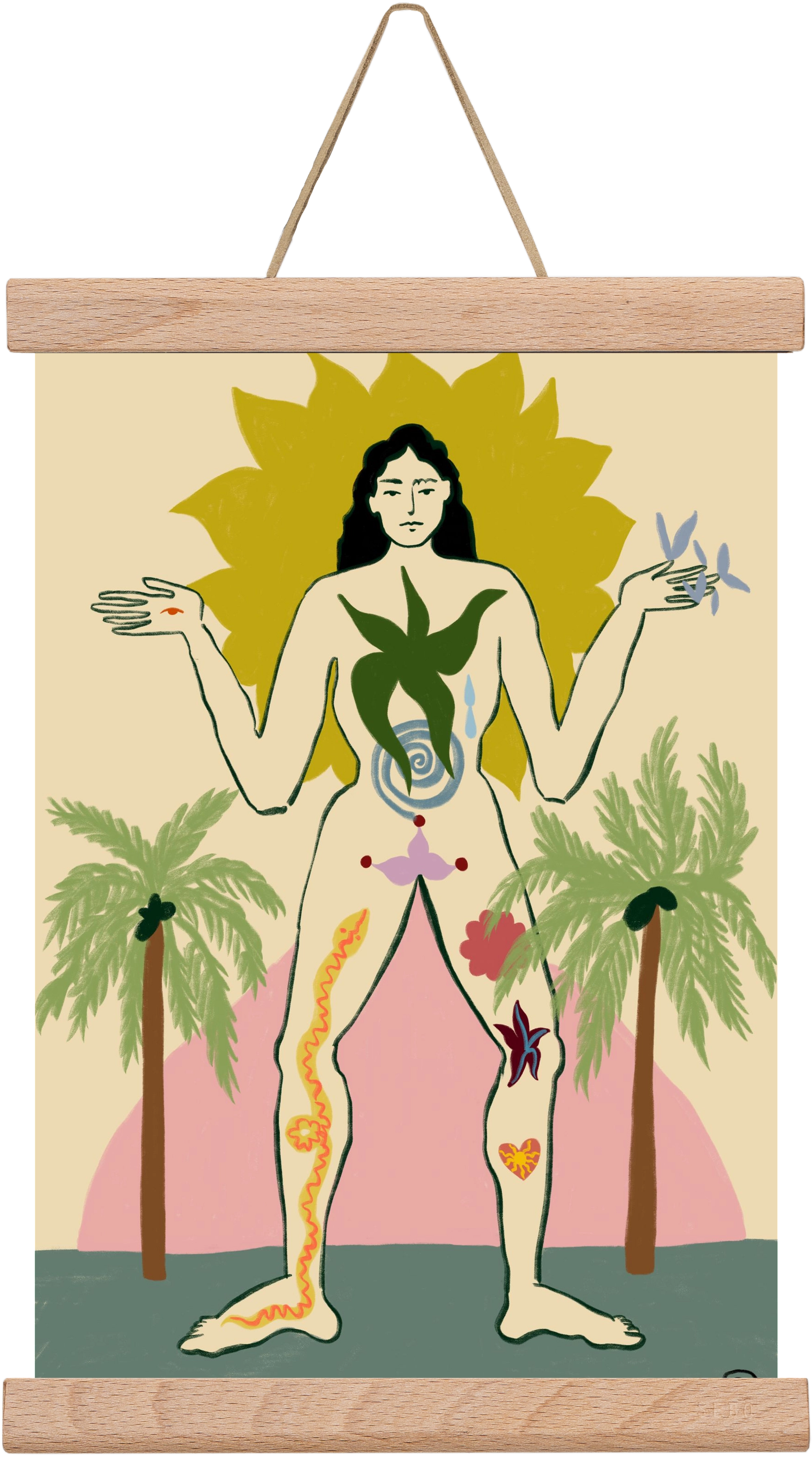 MOTHER, 20x30 cm (20x30 cm), Tölgy akasztó