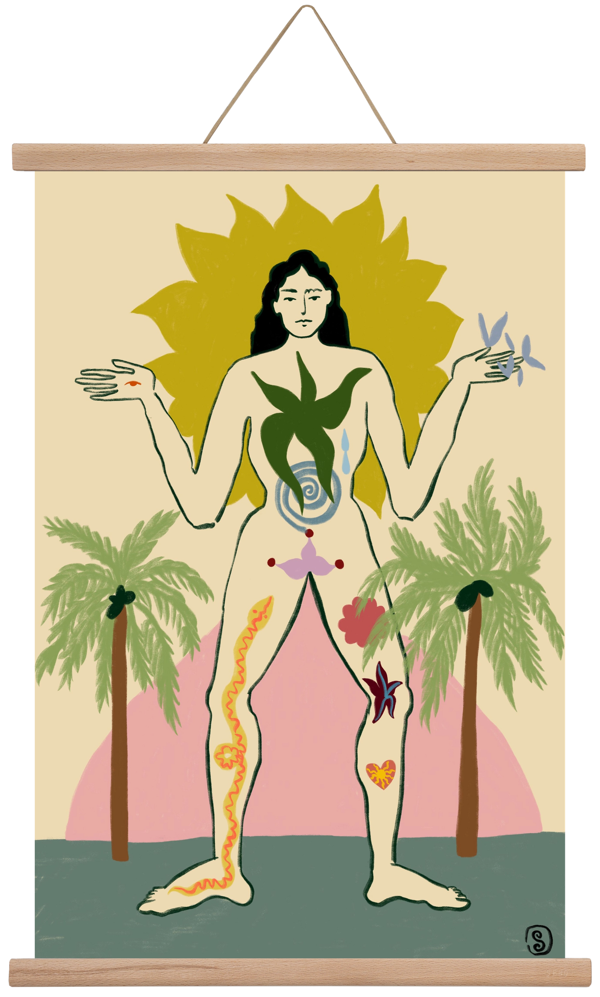 MOTHER, 40x60 cm (40x60 cm), Tölgy akasztó