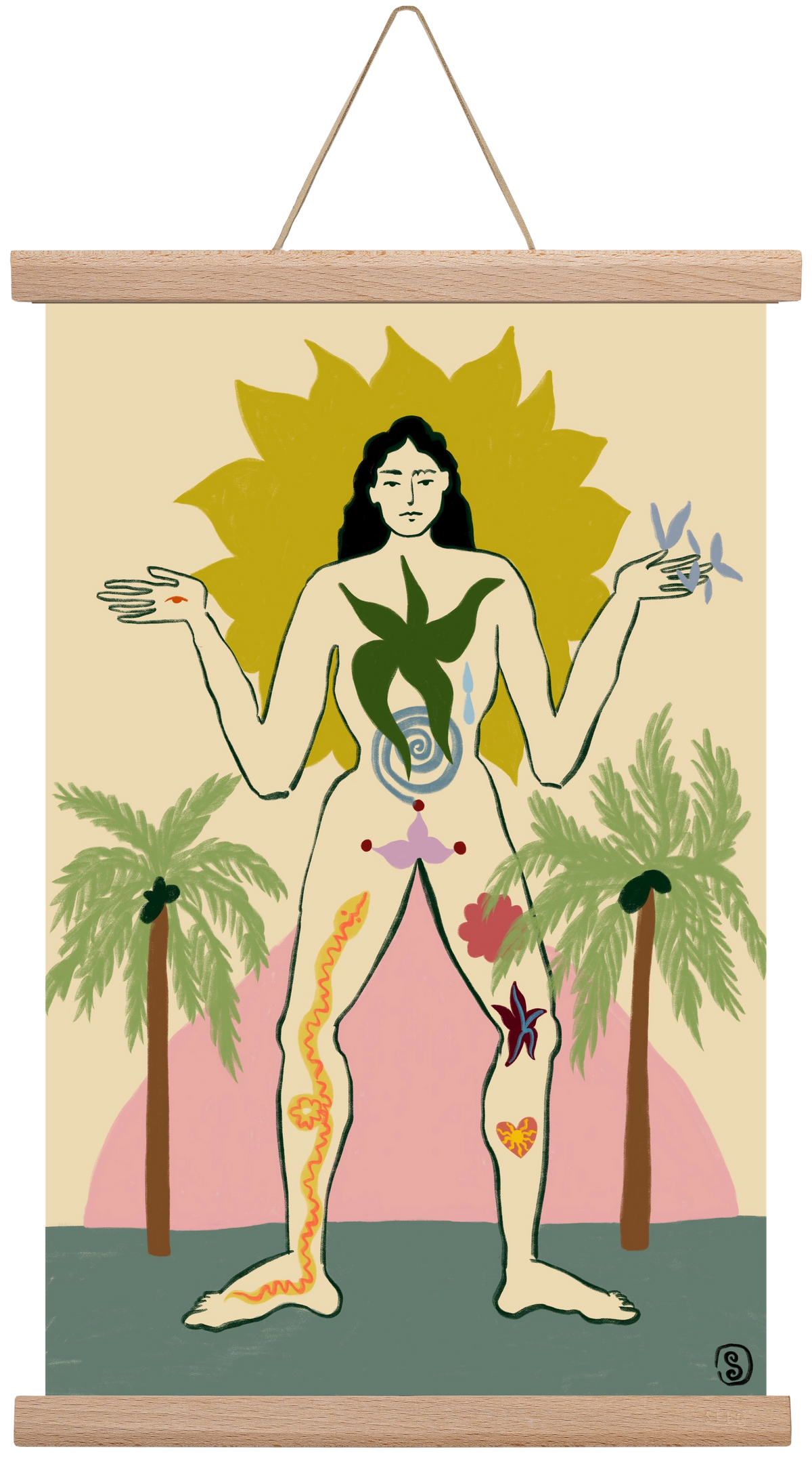 MOTHER, 30x45 cm (30x45 cm), Tölgy akasztó