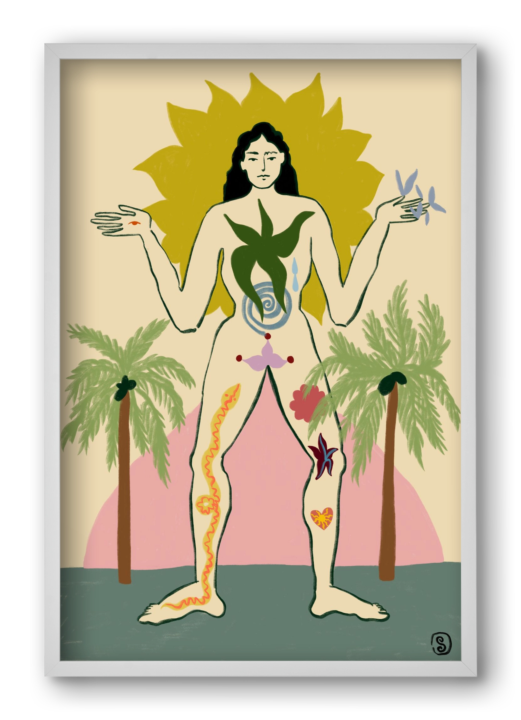 MOTHER, 40x60 cm (40x60 cm), Fehér keret