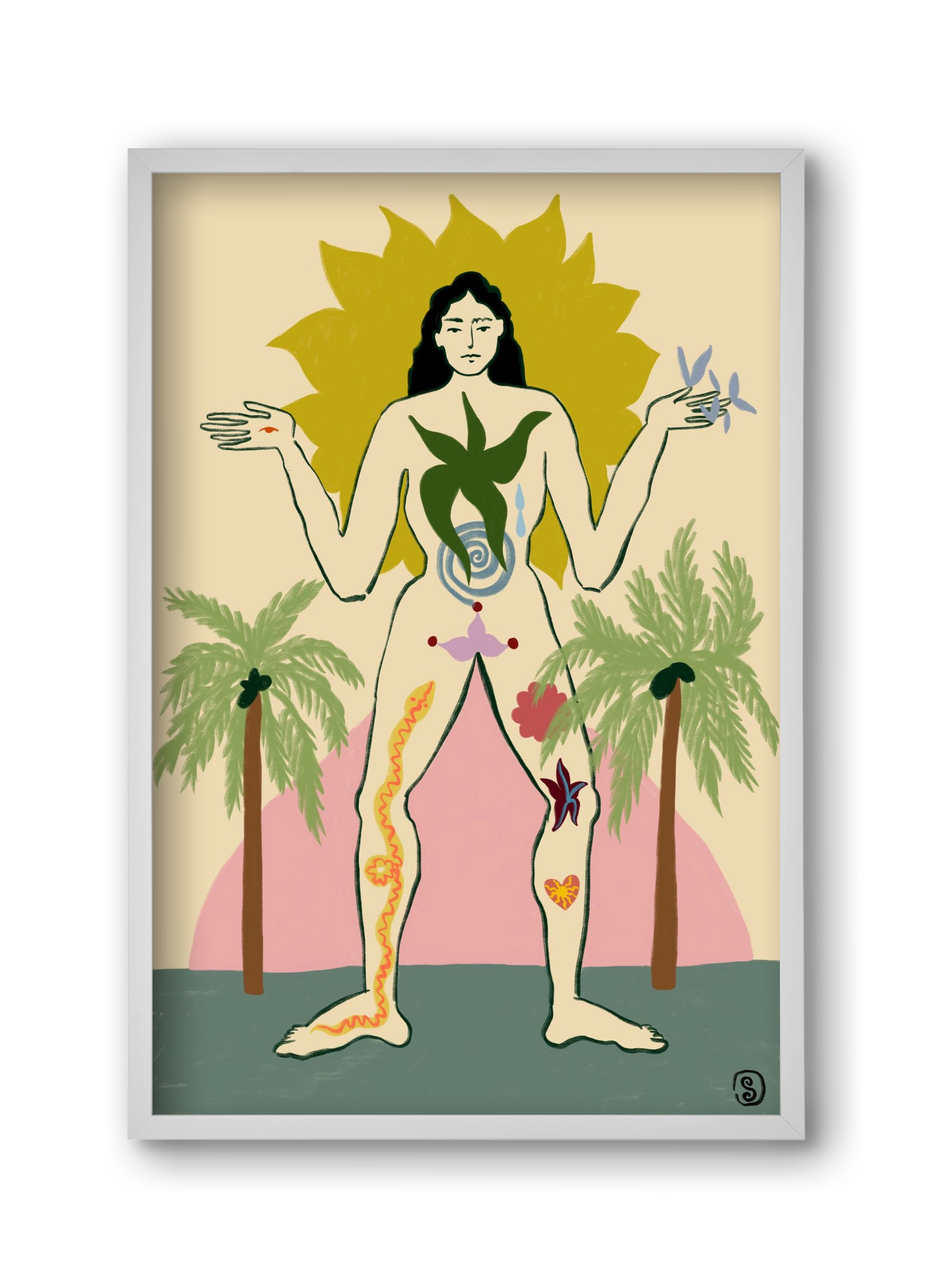 MOTHER, 30x45 cm (30x45 cm), Fehér keret