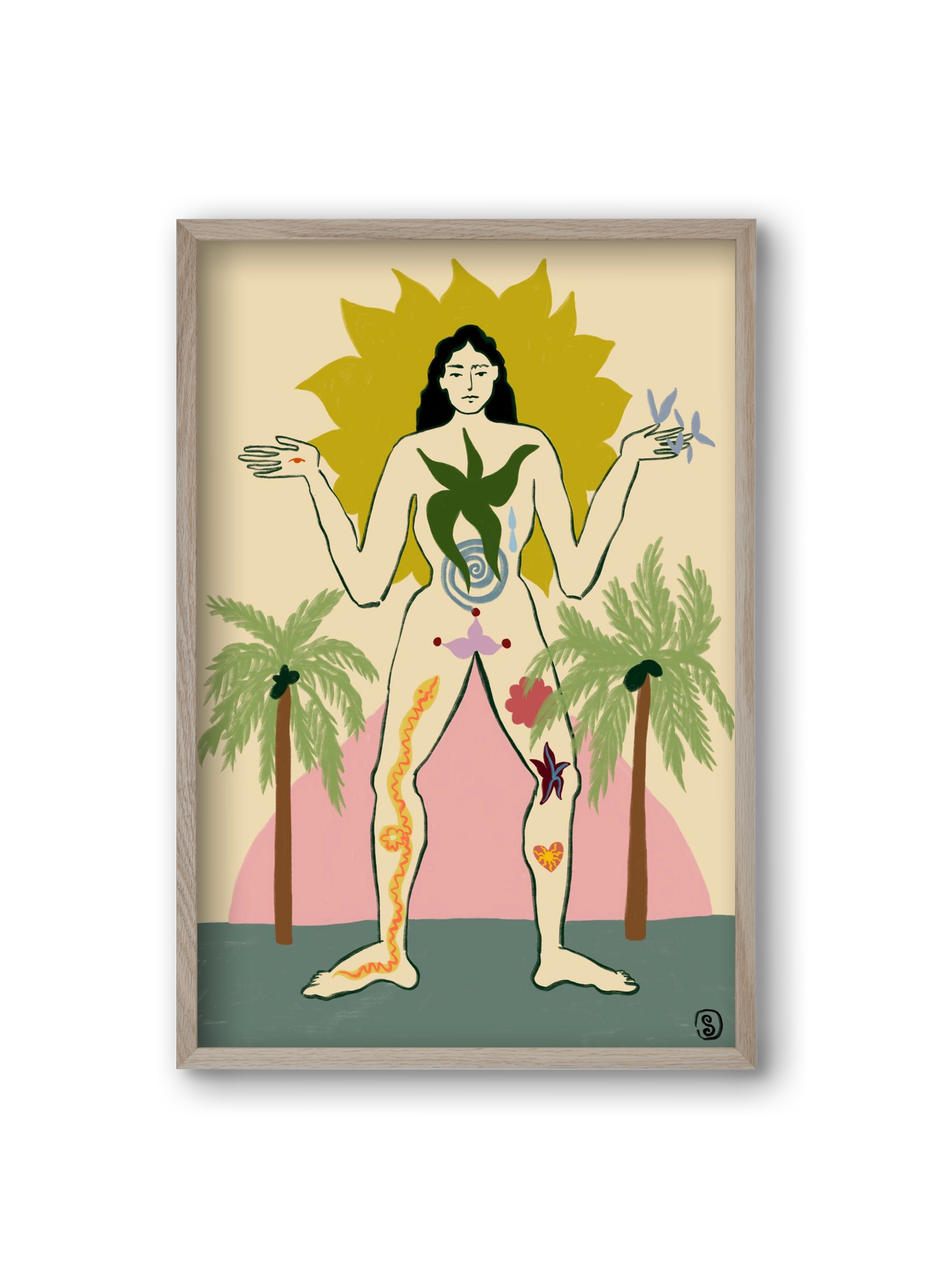 MOTHER, 20x30 cm (20x30 cm), Tölgy keret