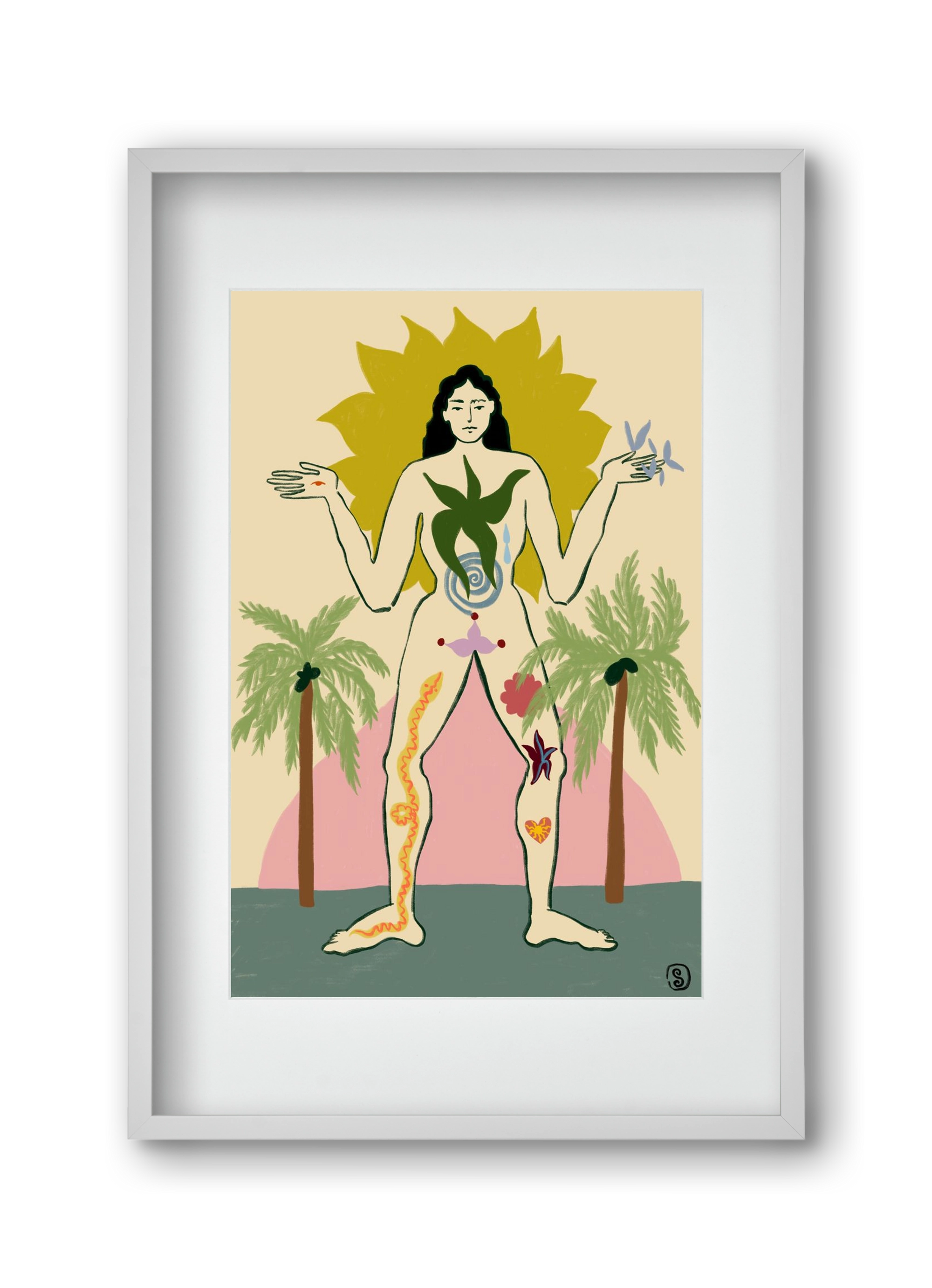 MOTHER, 30x45 cm (20x30 cm), Fehér keret, paszpartuval