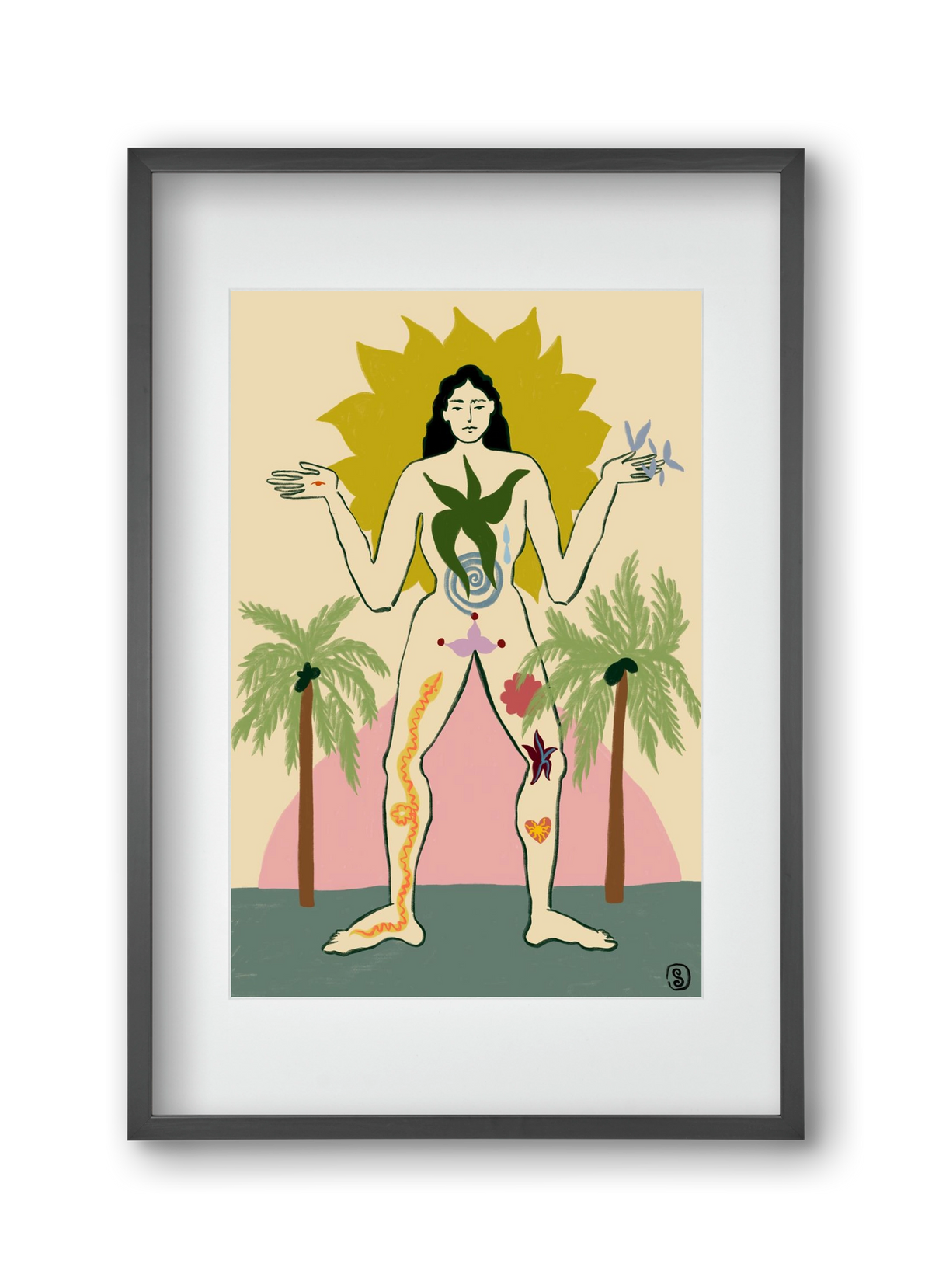 MOTHER, 30x45 cm (20x30 cm), Fekete keret, paszpartuval