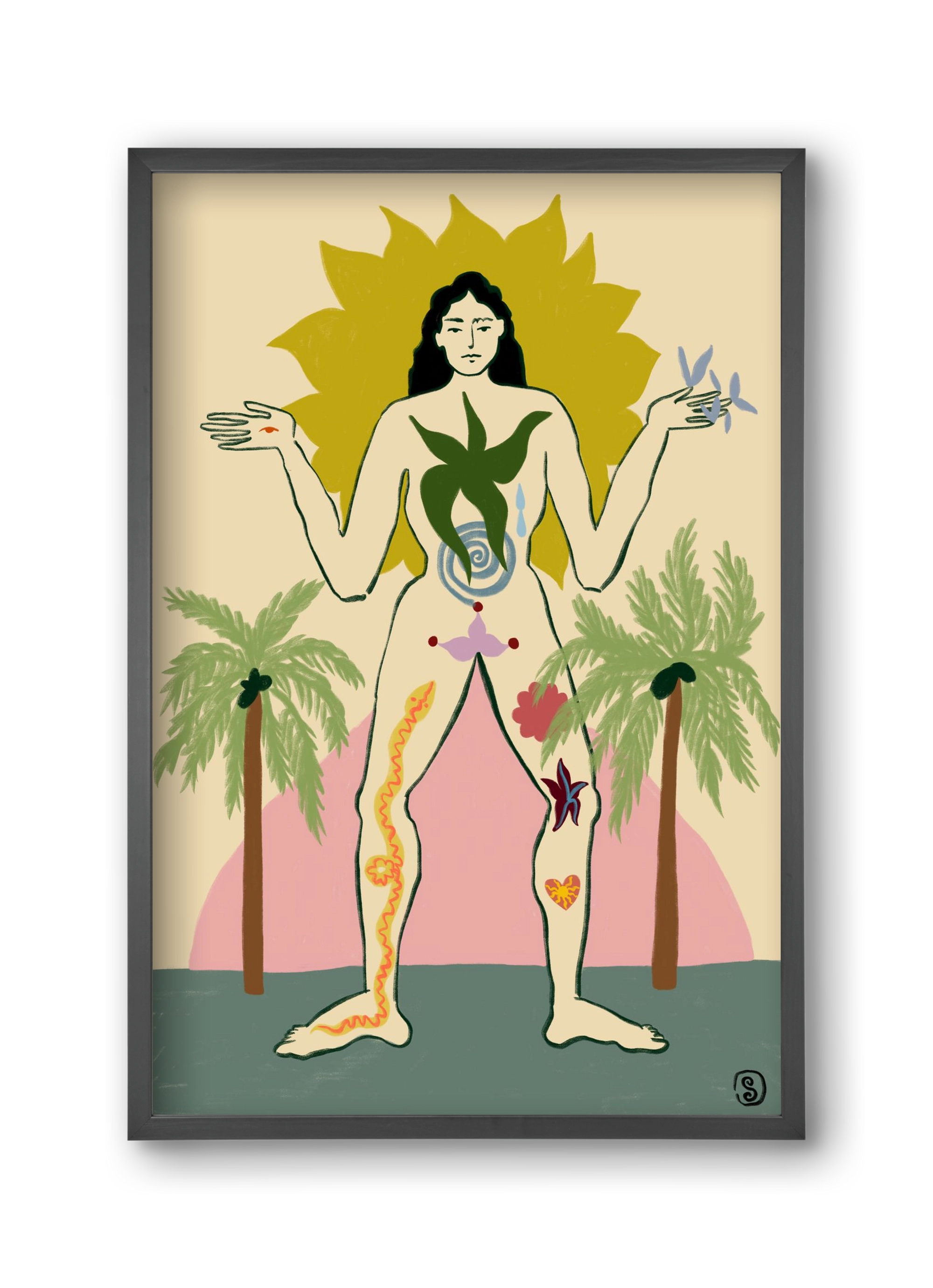 MOTHER, 30x45 cm (30x45 cm), Fekete keret