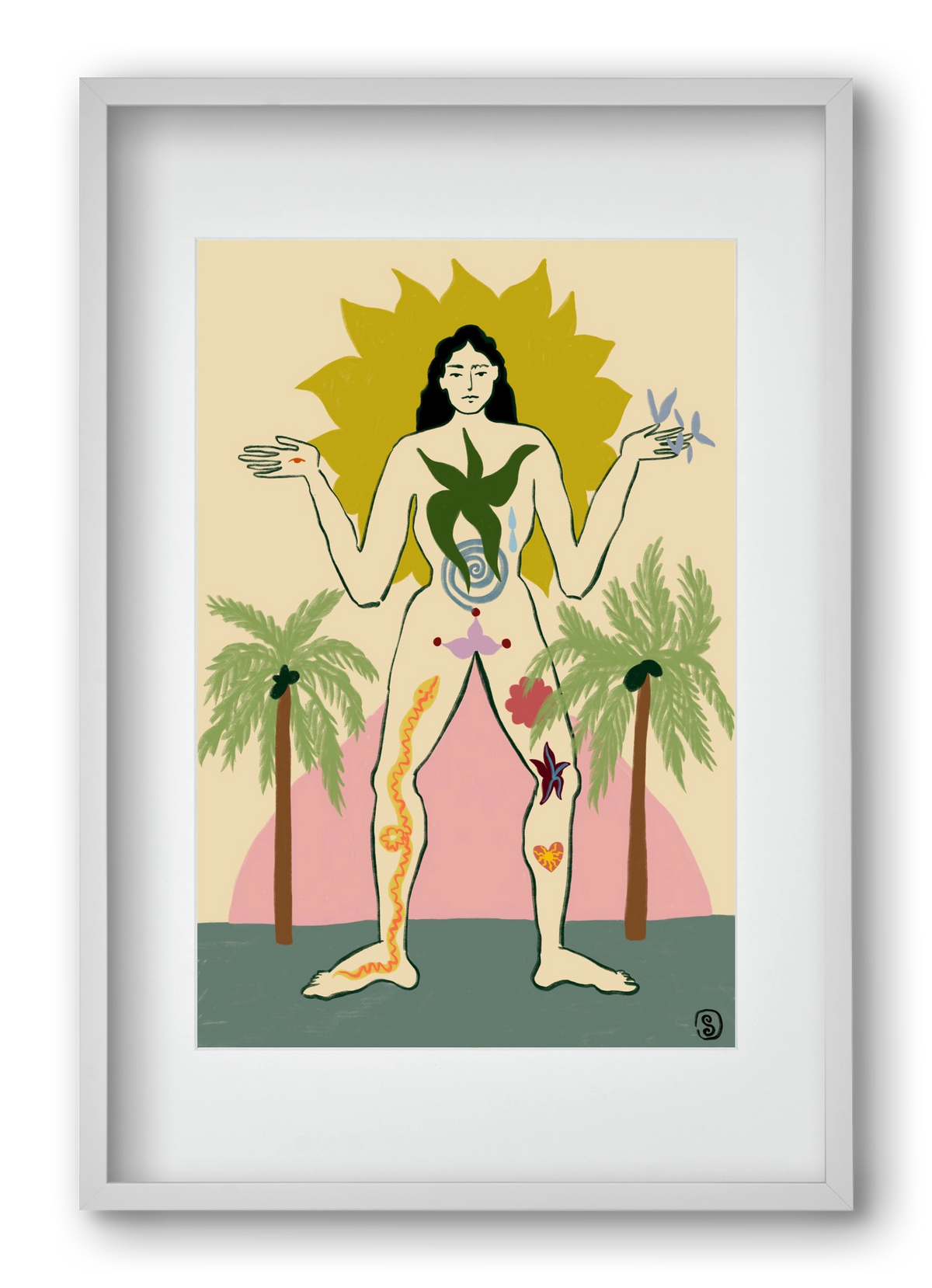 MOTHER, 40x60 cm (30x45 cm), Fehér keret, paszpartuval