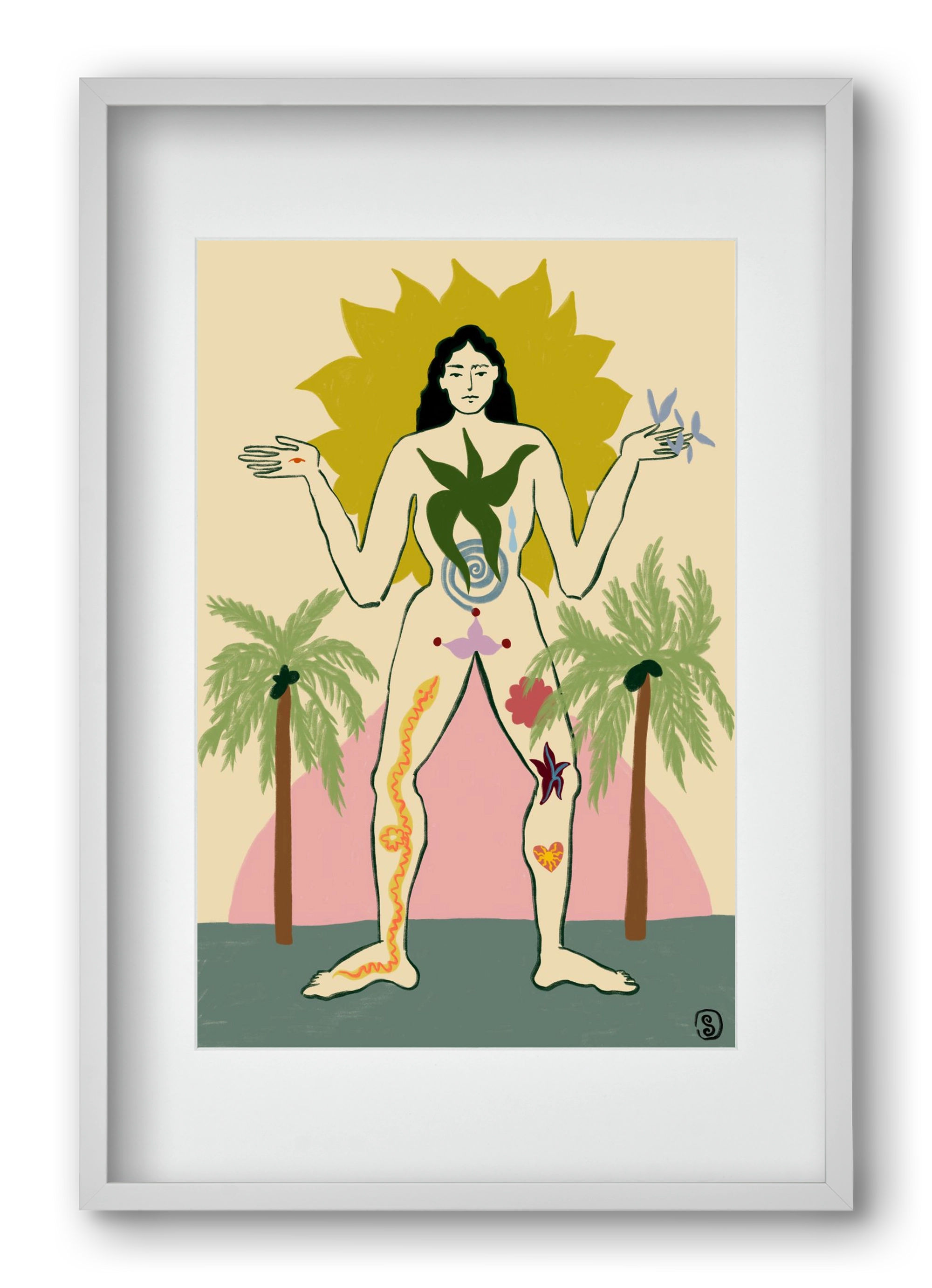 MOTHER, 40x60 cm (30x45 cm), Fehér keret, paszpartuval