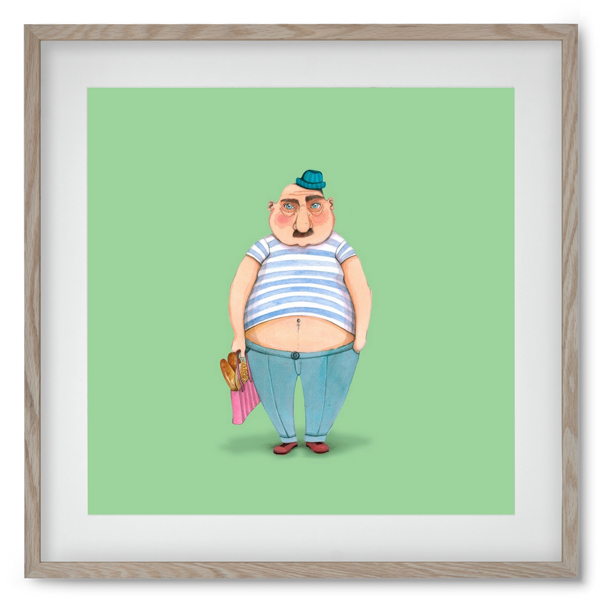 JAQUE LOUIS, 50x50 cm (40x40 cm), Tölgy keret, paszpartuval