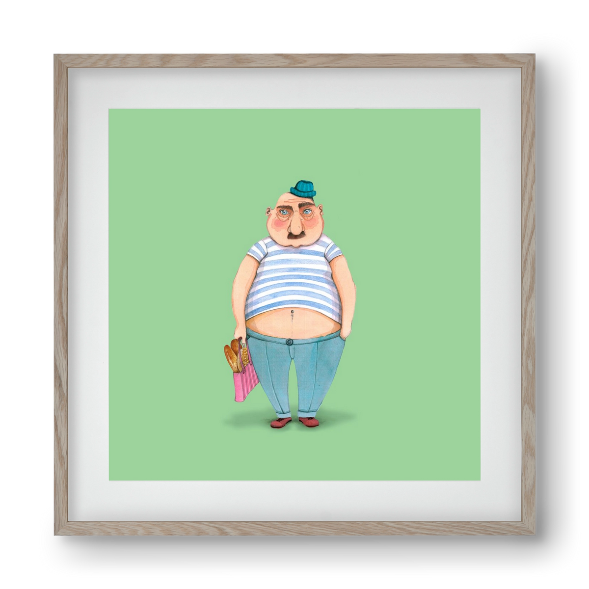 JAQUE LOUIS, 40x40 cm (30x30 cm), Tölgy keret, paszpartuval