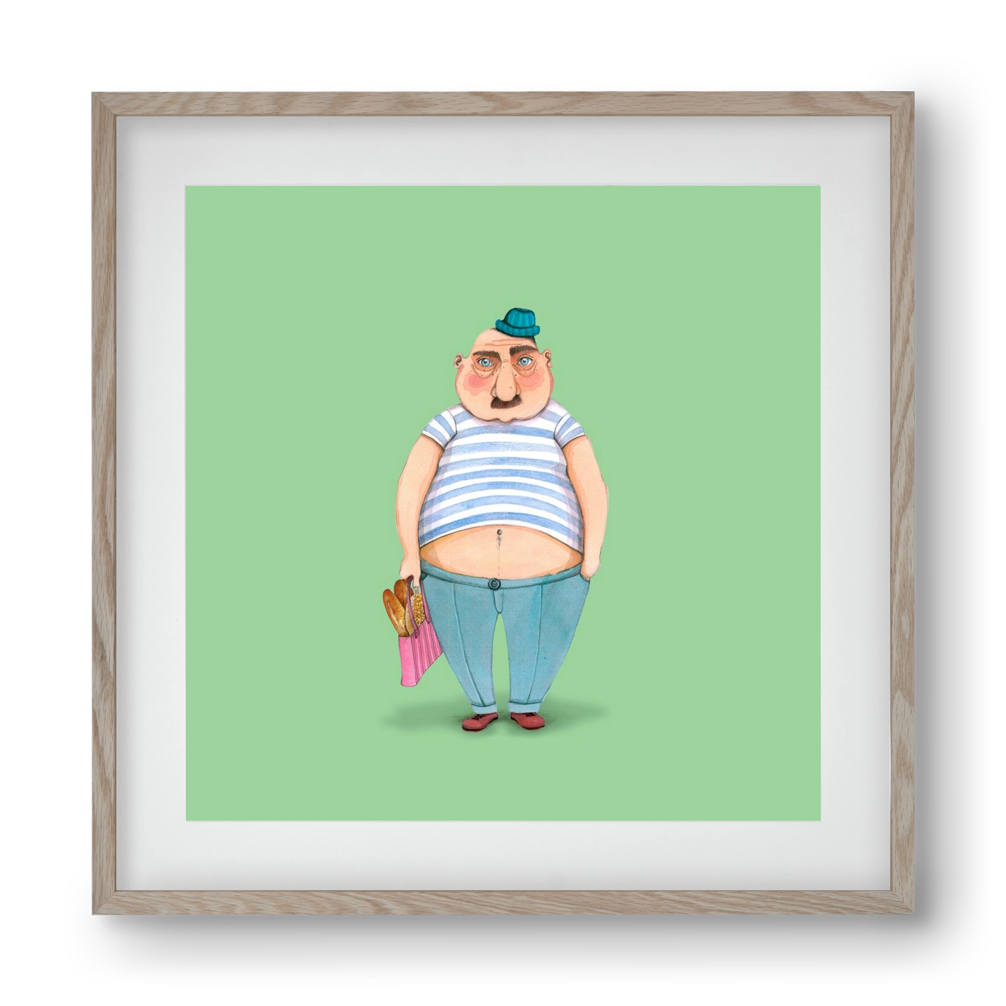 JAQUE LOUIS, 40x40 cm (30x30 cm), Tölgy keret, paszpartuval