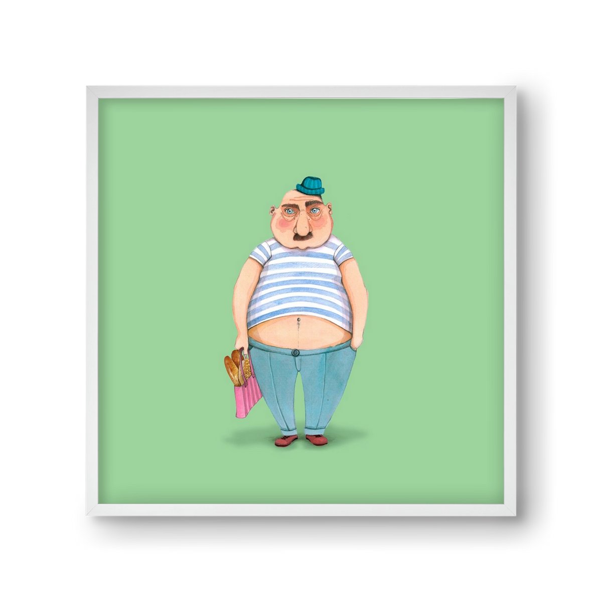 JAQUE LOUIS, 30x30 cm (30x30 cm), Fehér keret