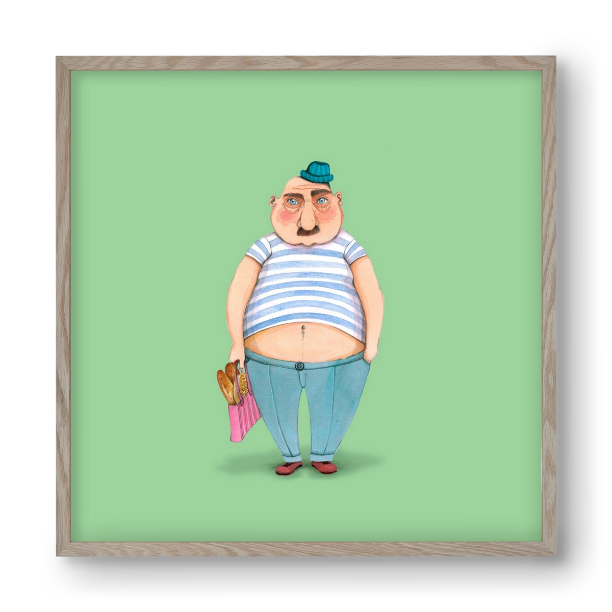 JAQUE LOUIS, 40x40 cm (40x40 cm), Tölgy keret