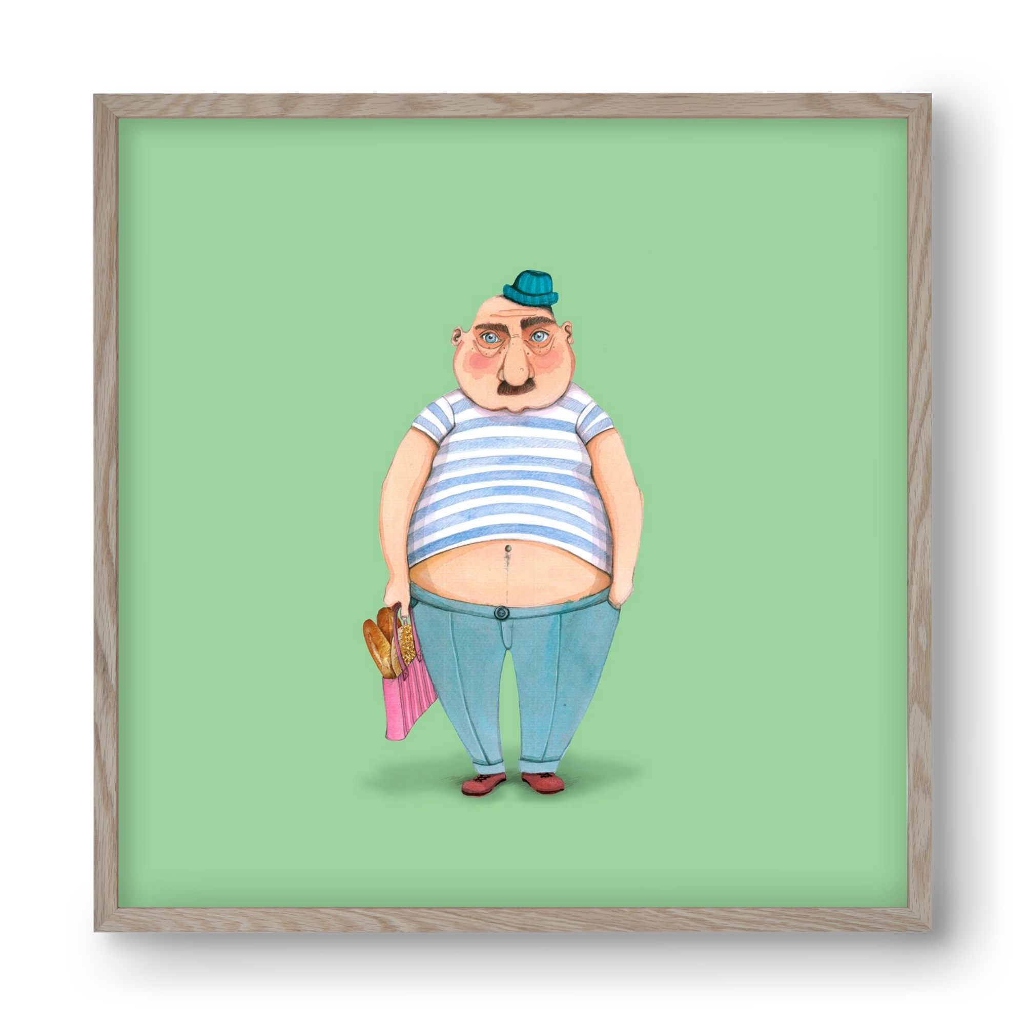 JAQUE LOUIS, 40x40 cm (40x40 cm), Tölgy keret