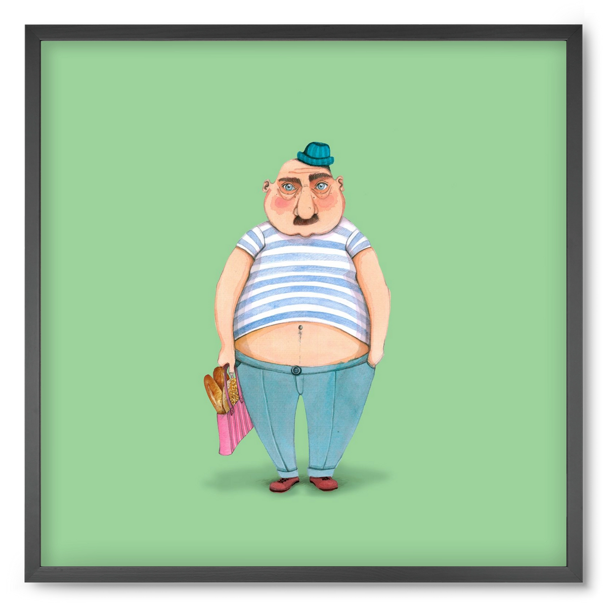 JAQUE LOUIS, 50x50 cm (50x50 cm), Fekete keret