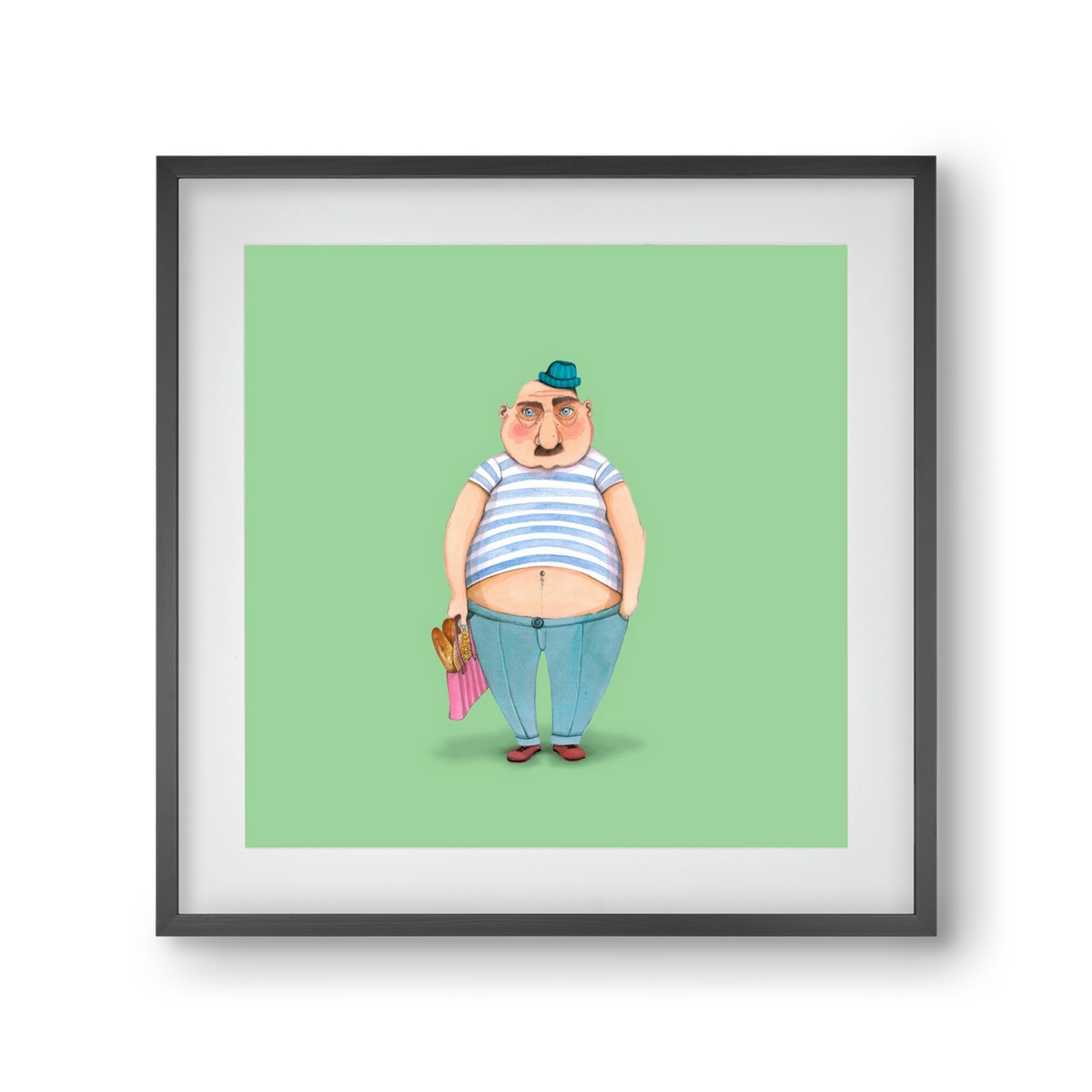 JAQUE LOUIS, 30x30 cm (20x20 cm), Fekete keret, paszpartuval