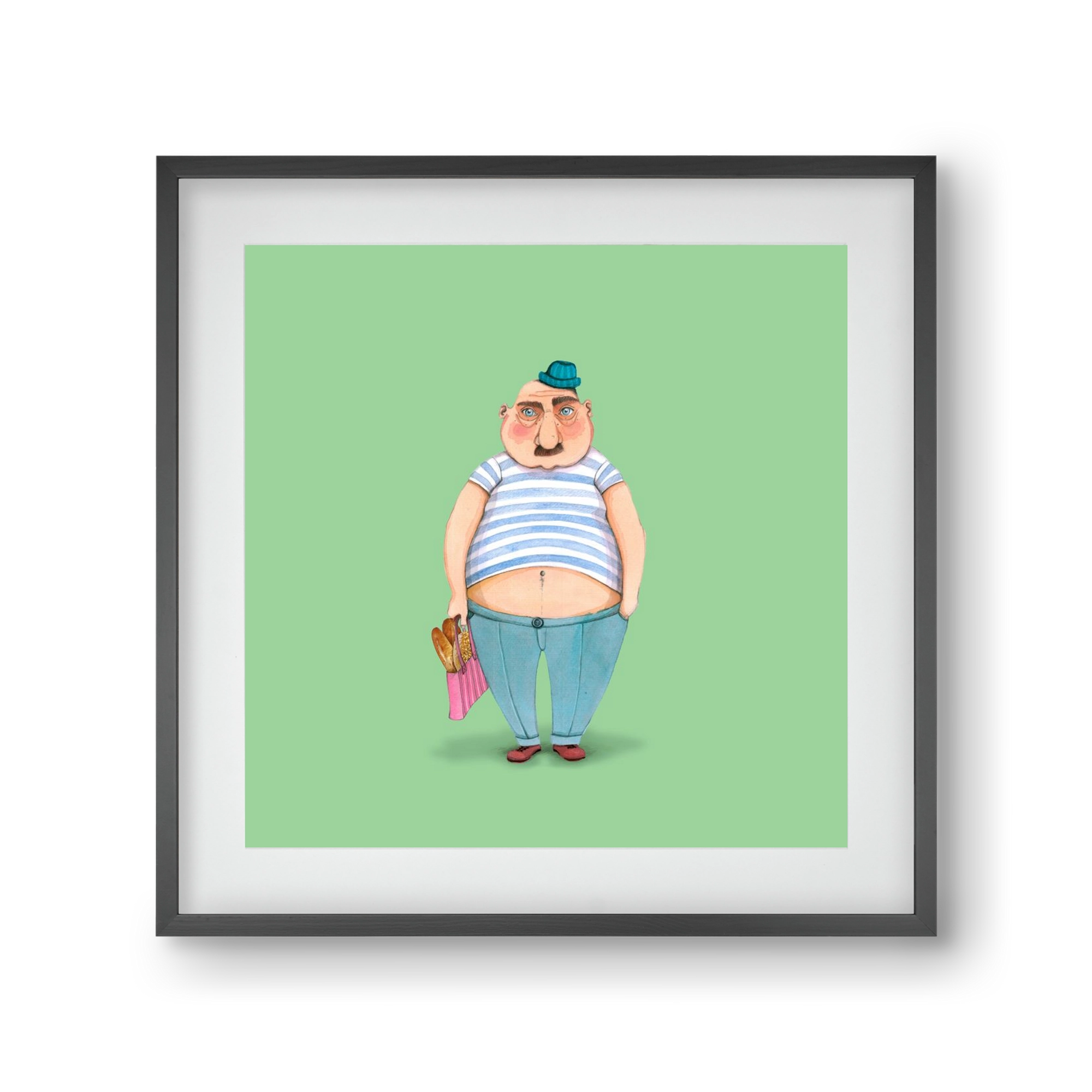 JAQUE LOUIS, 30x30 cm (20x20 cm), Fekete keret, paszpartuval