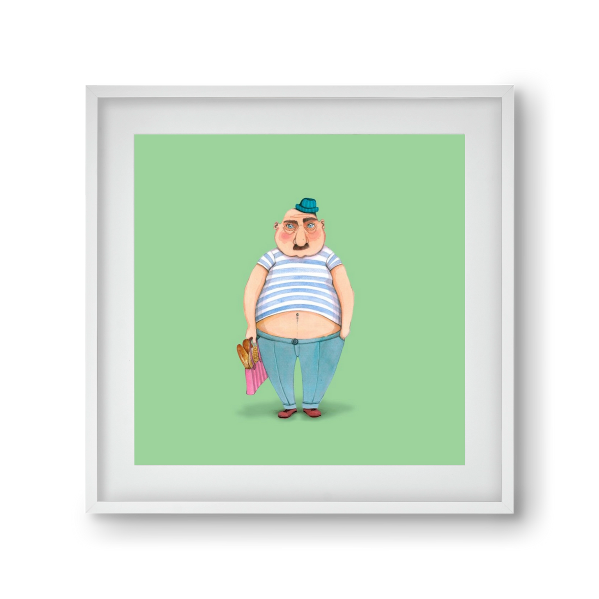 JAQUE LOUIS, 30x30 cm (20x20 cm), Fehér keret, paszpartuval