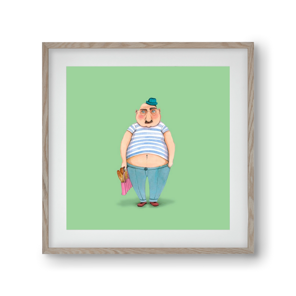 JAQUE LOUIS, 30x30 cm (20x20 cm), Tölgy keret, paszpartuval