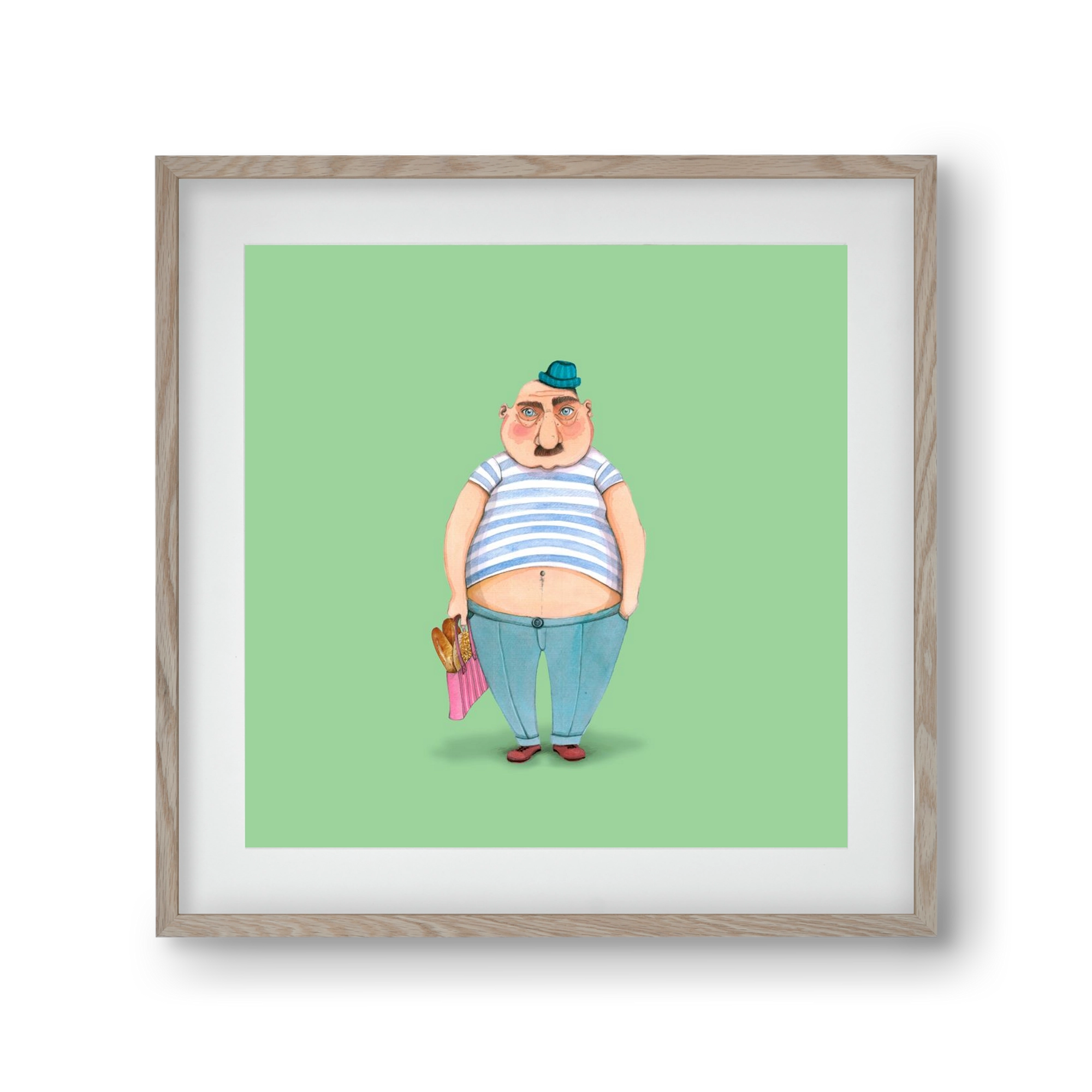 JAQUE LOUIS, 30x30 cm (20x20 cm), Tölgy keret, paszpartuval